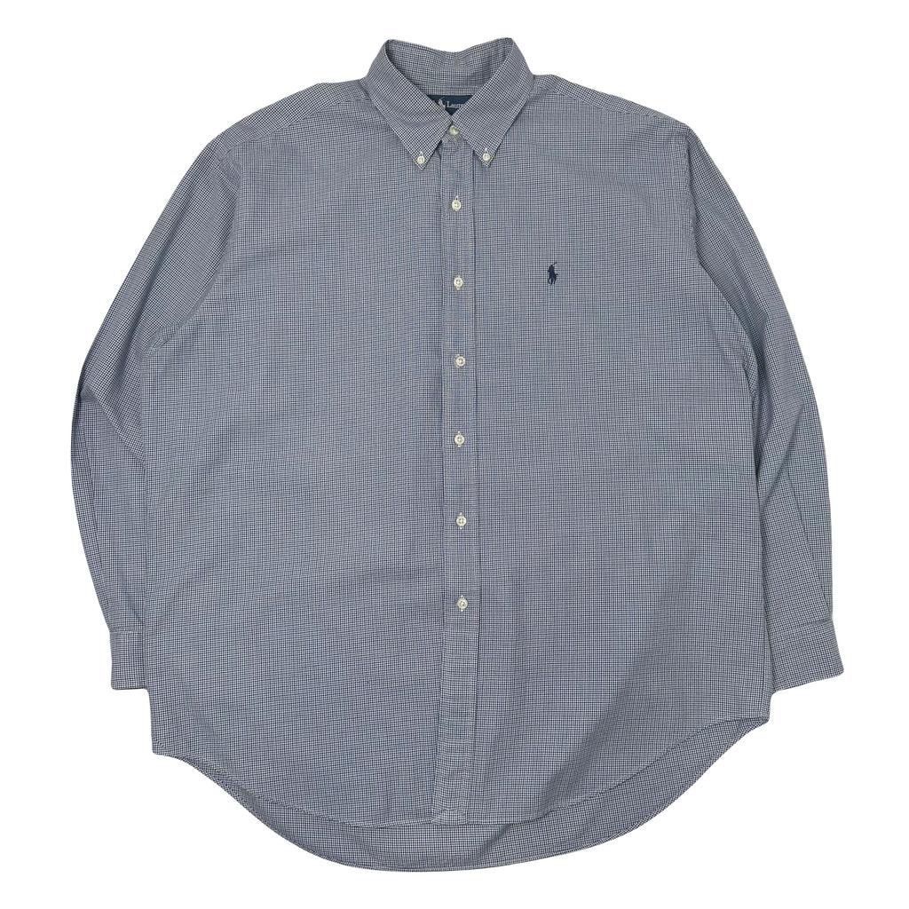 Vintage Ralph Lauren Blake Grid Plaid Button Up Shirt L