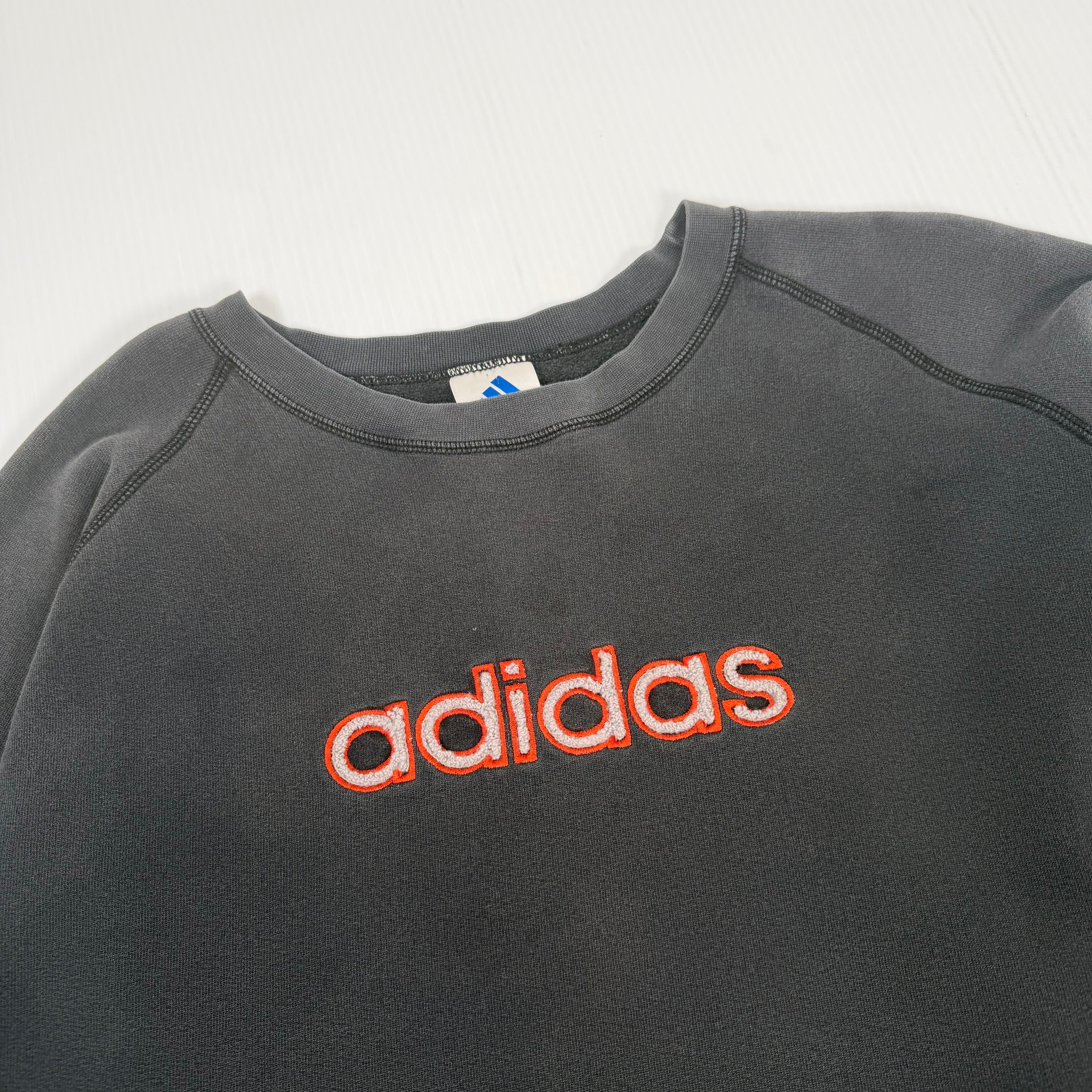 Vintage Adidas Chenille Lettering Crewneck XXL