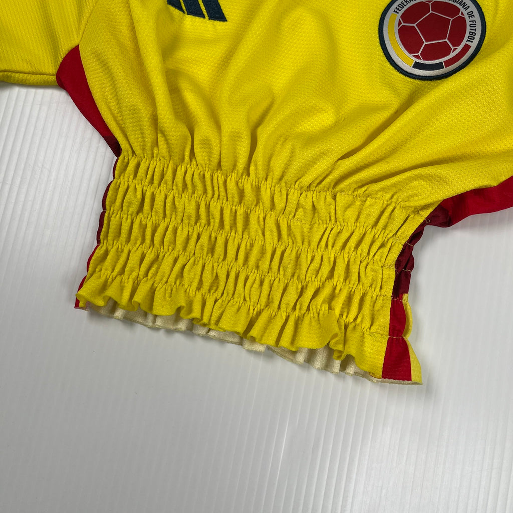 Rework Shirred Adidas Colombia Home Jersey Women's S