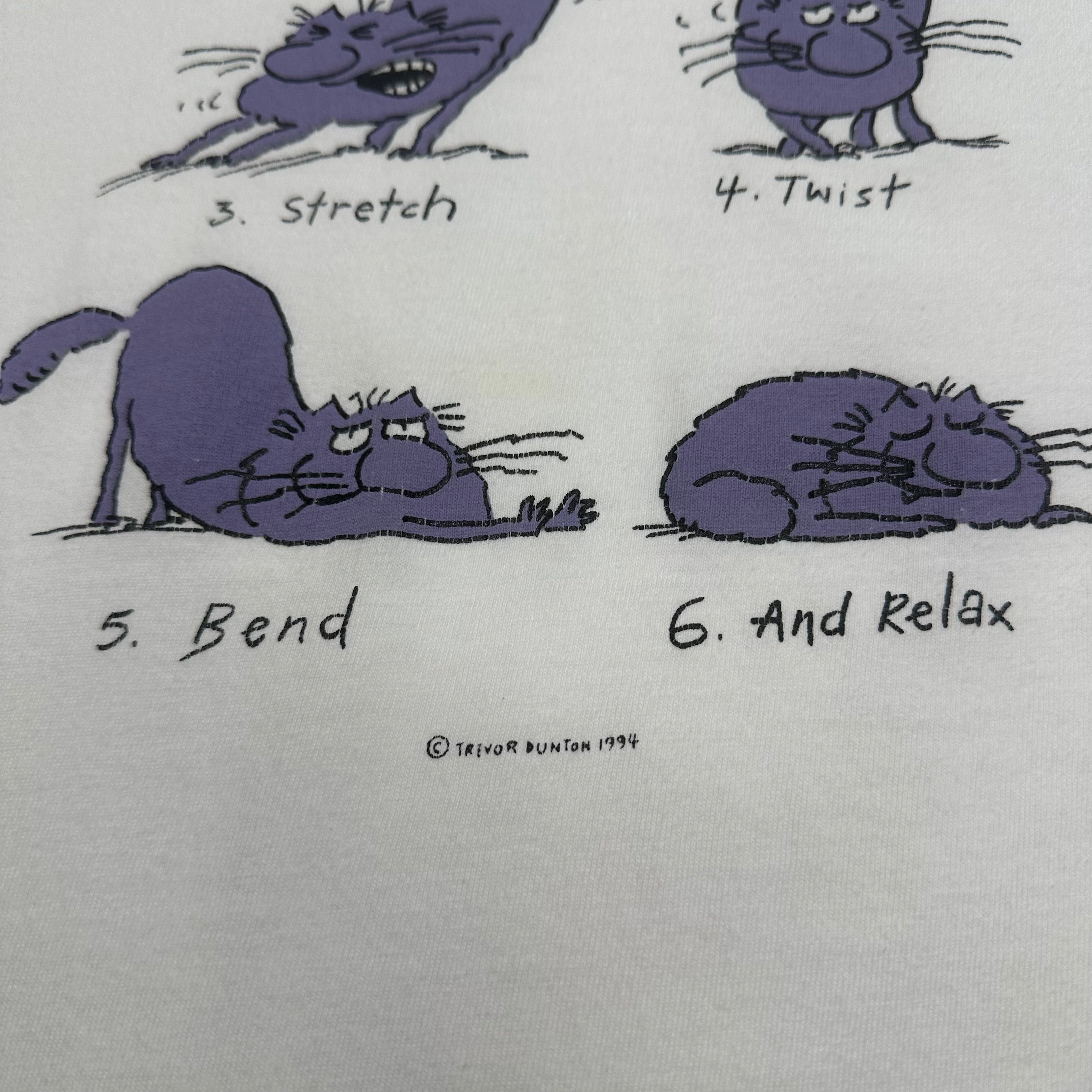 1994 Cat Aerobics Graphic Tee XL