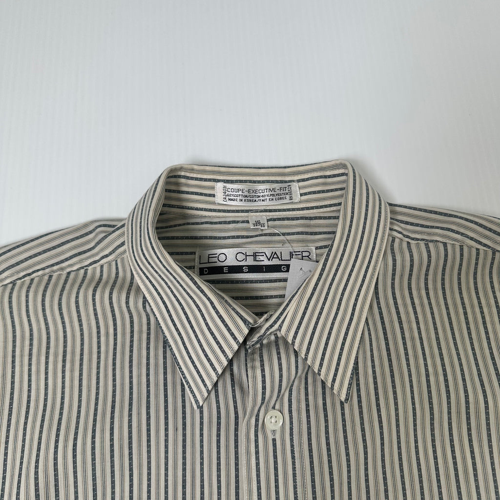 Vintage Leo Chevalier Striped Button Up Shirt L