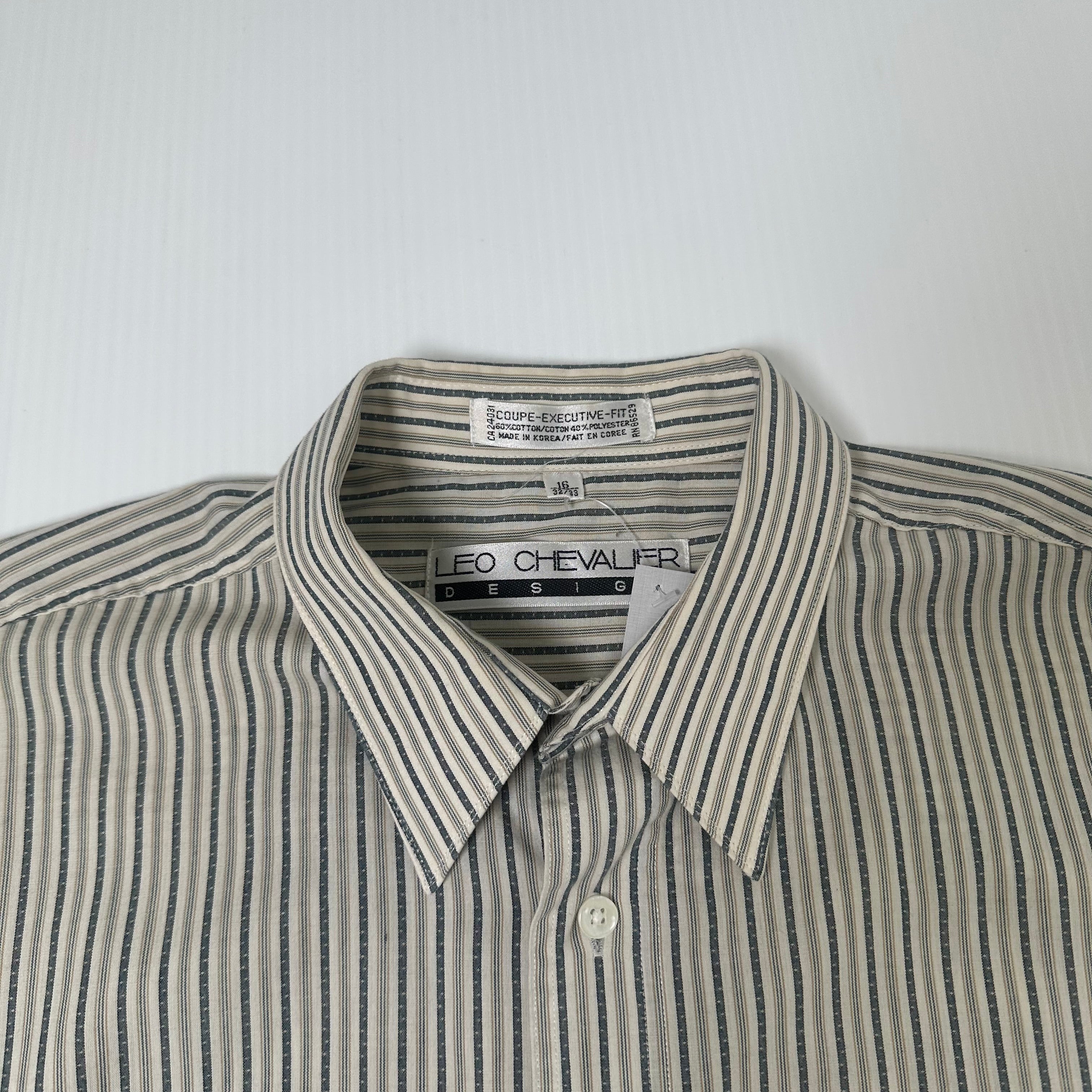 Vintage Leo Chevalier Striped Button Up Shirt L