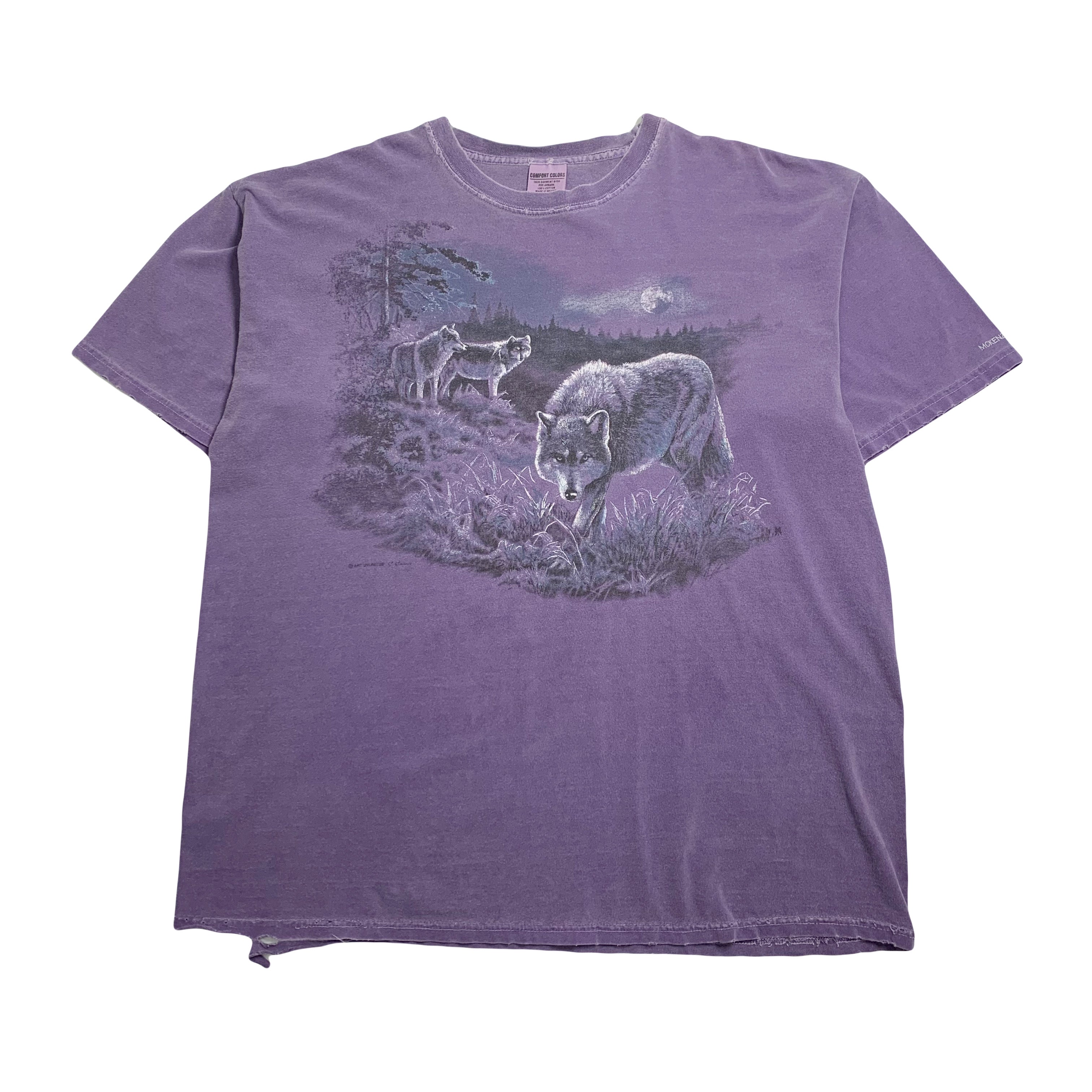 Vintage Distressed Wolf Graphic Tee XL