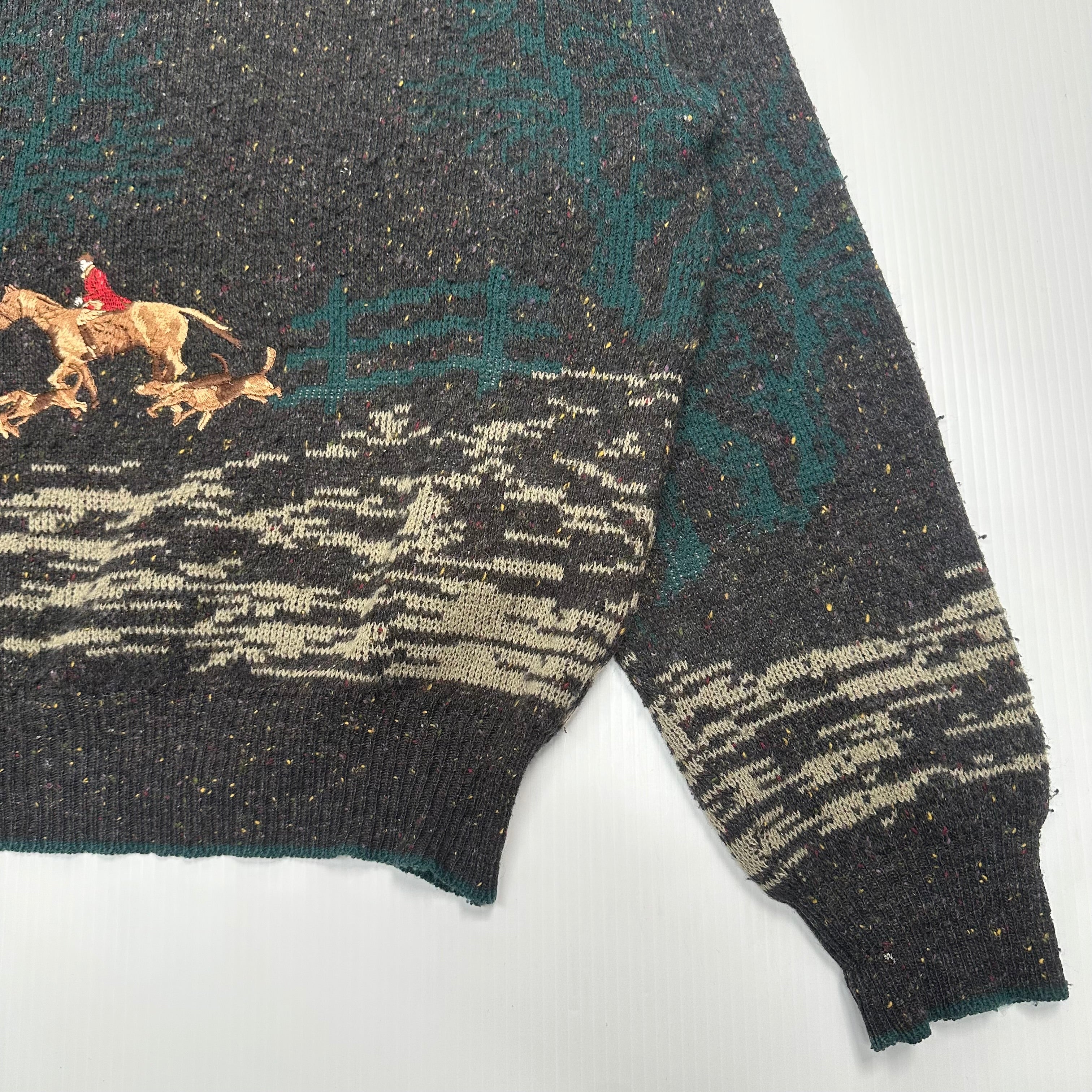 Vintage Cricketeer Horse Rider Knit Sweater L