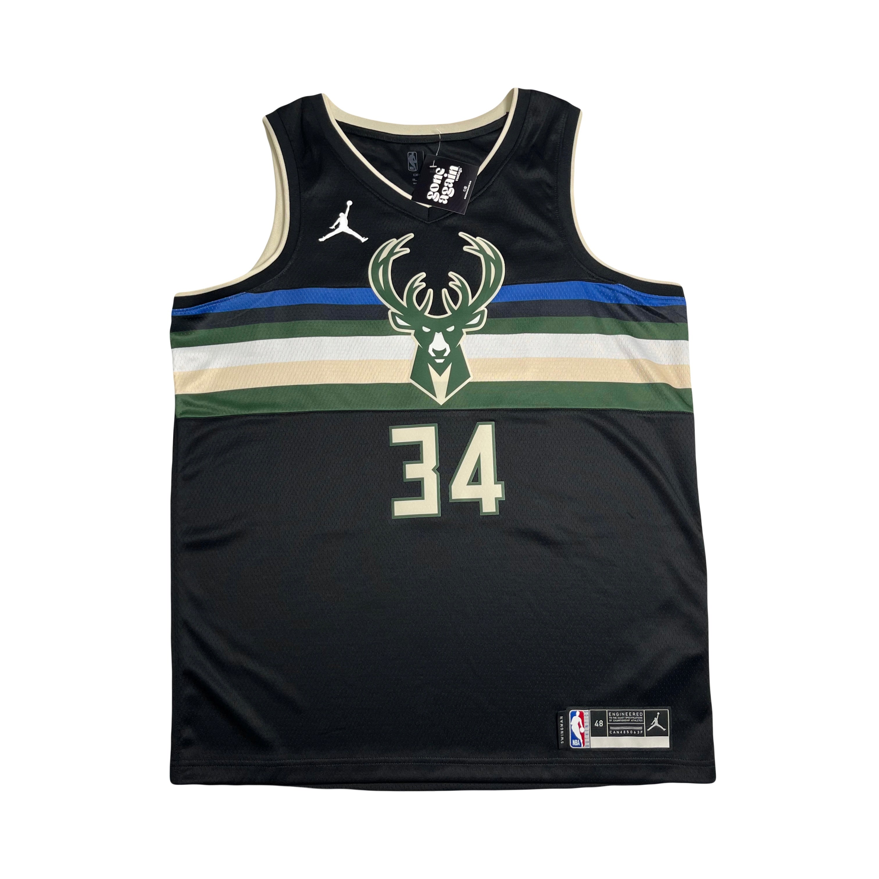 Air Jordan Milwaukee Bucks Giannis Antetokounmpo Jersey L