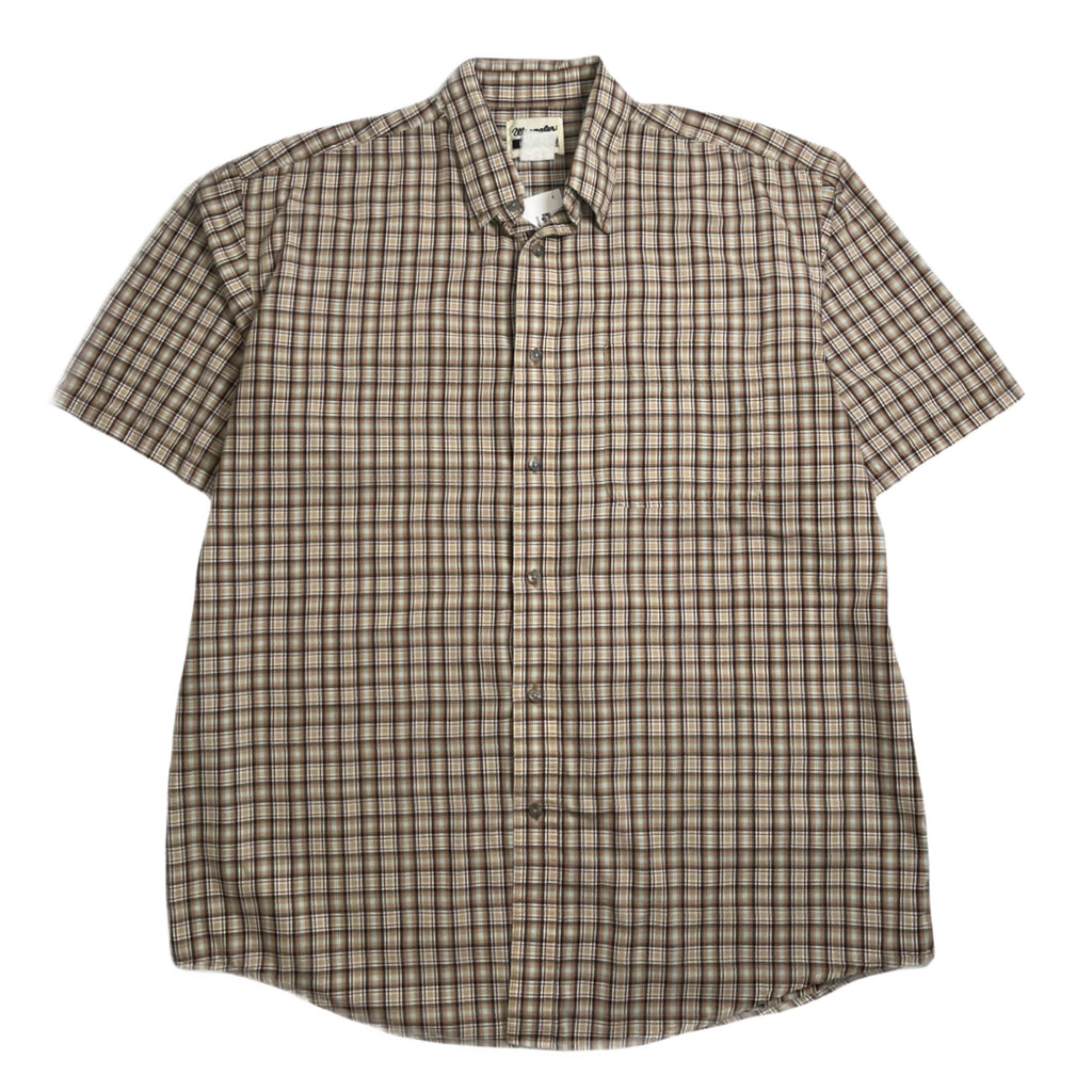 Vintage Wrangler Riata Plaid Short Sleeve Button Up Shirt XL