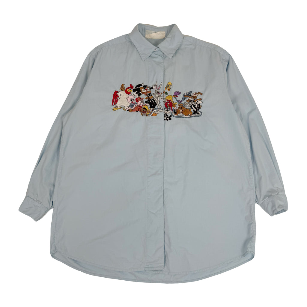 Vintage Looney Tunes Characters Button Up Shirt M