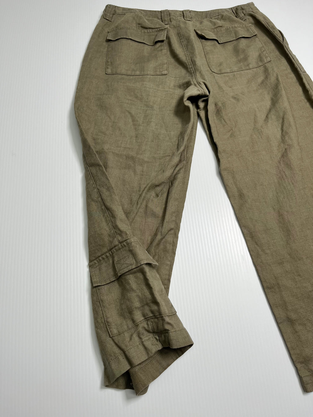 Eddie Bauer Linen Single Pocket Cargo Capris Women's 6