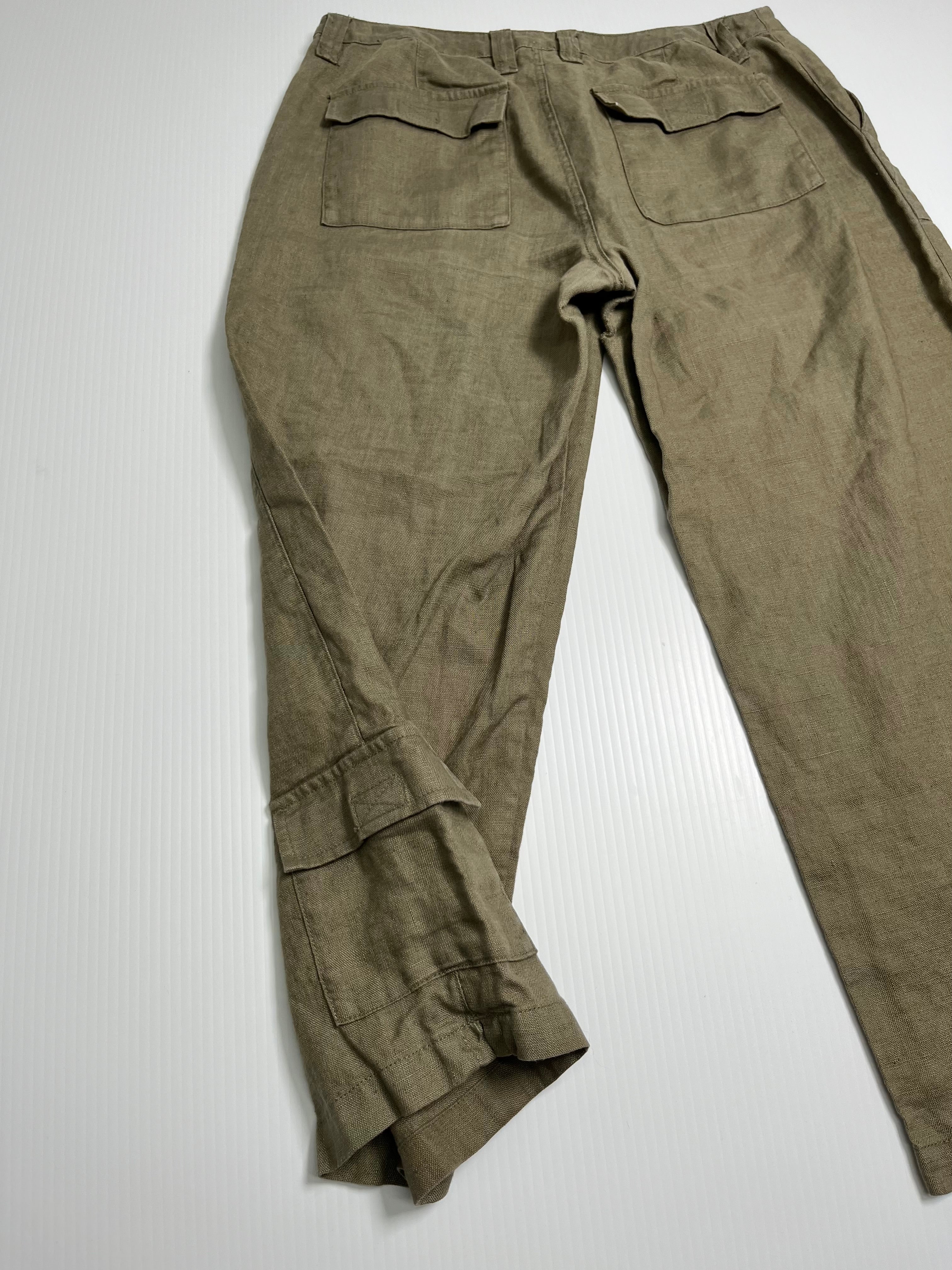 Eddie Bauer Linen Single Pocket Cargo Capris Women's 6