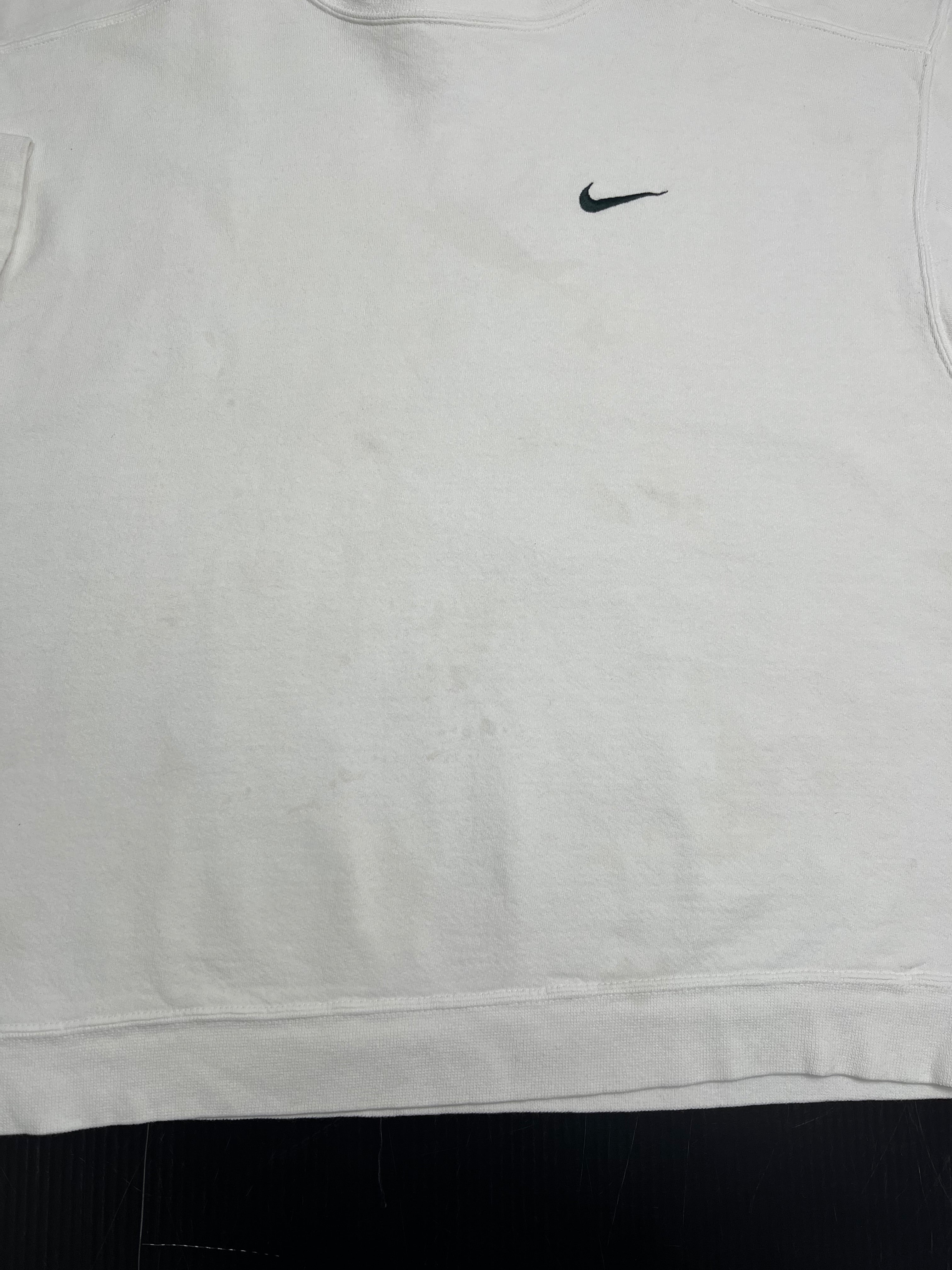 90s Nike White Swoosh Crewneck L