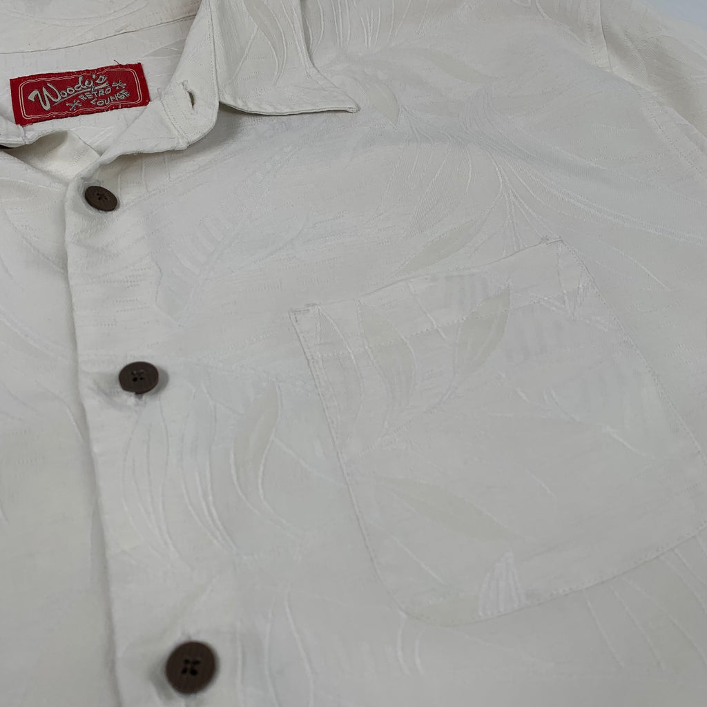 Woody's Floral Print Short Sleeve Cropped Button Up XXL