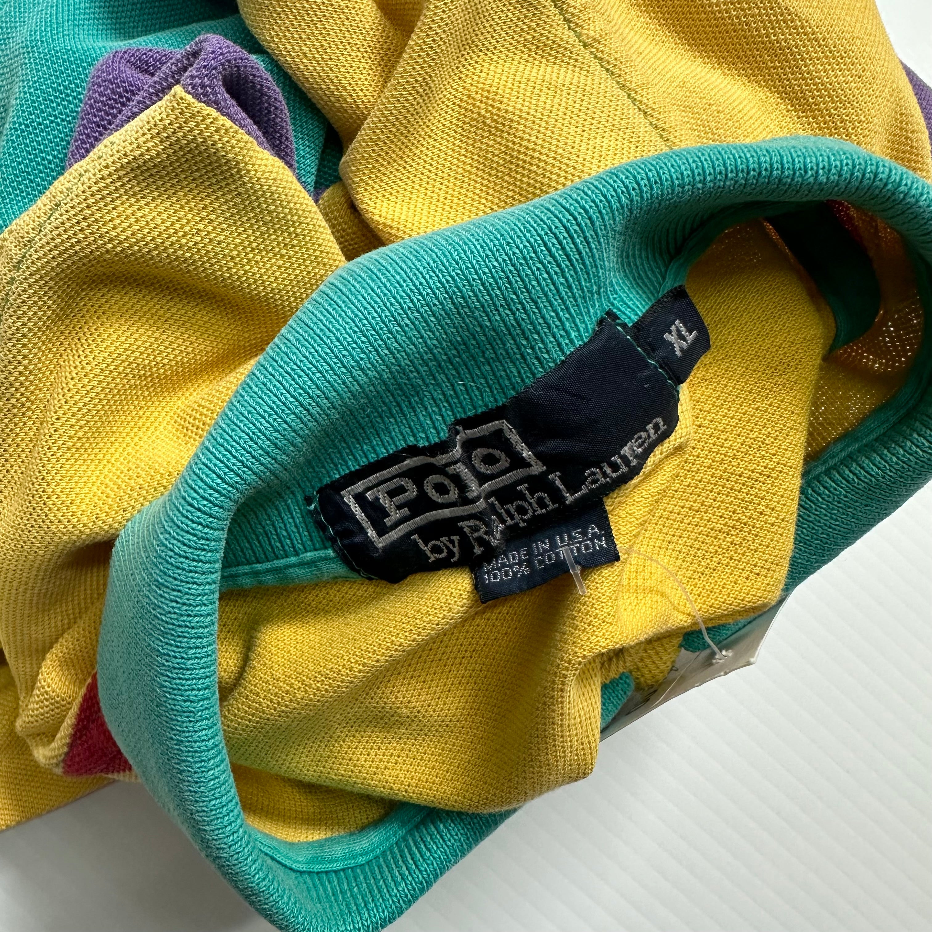 90s Polo Ralph Lauren Color Block Shirt XL