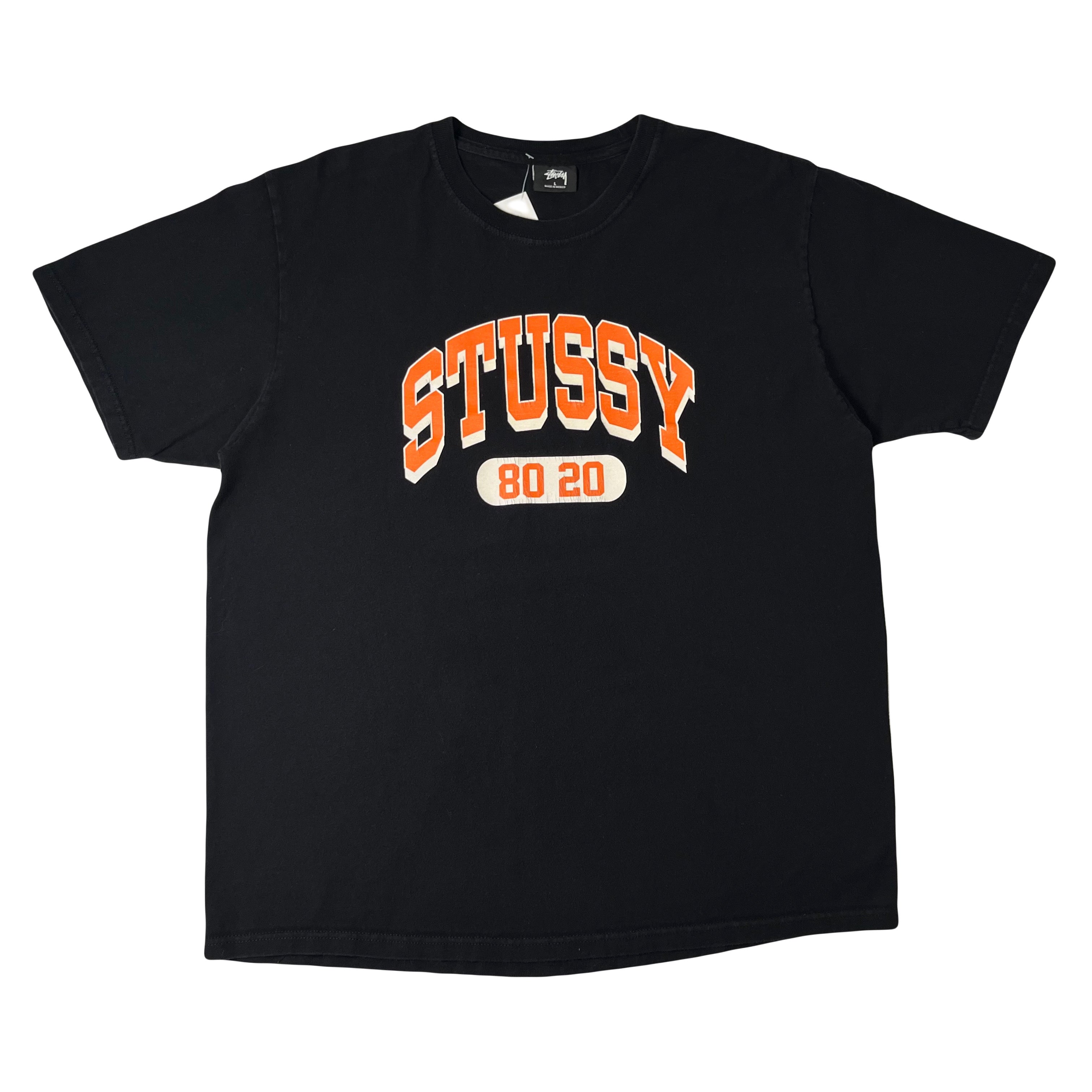 Stussy 80 20 Collegiate Text Tee L