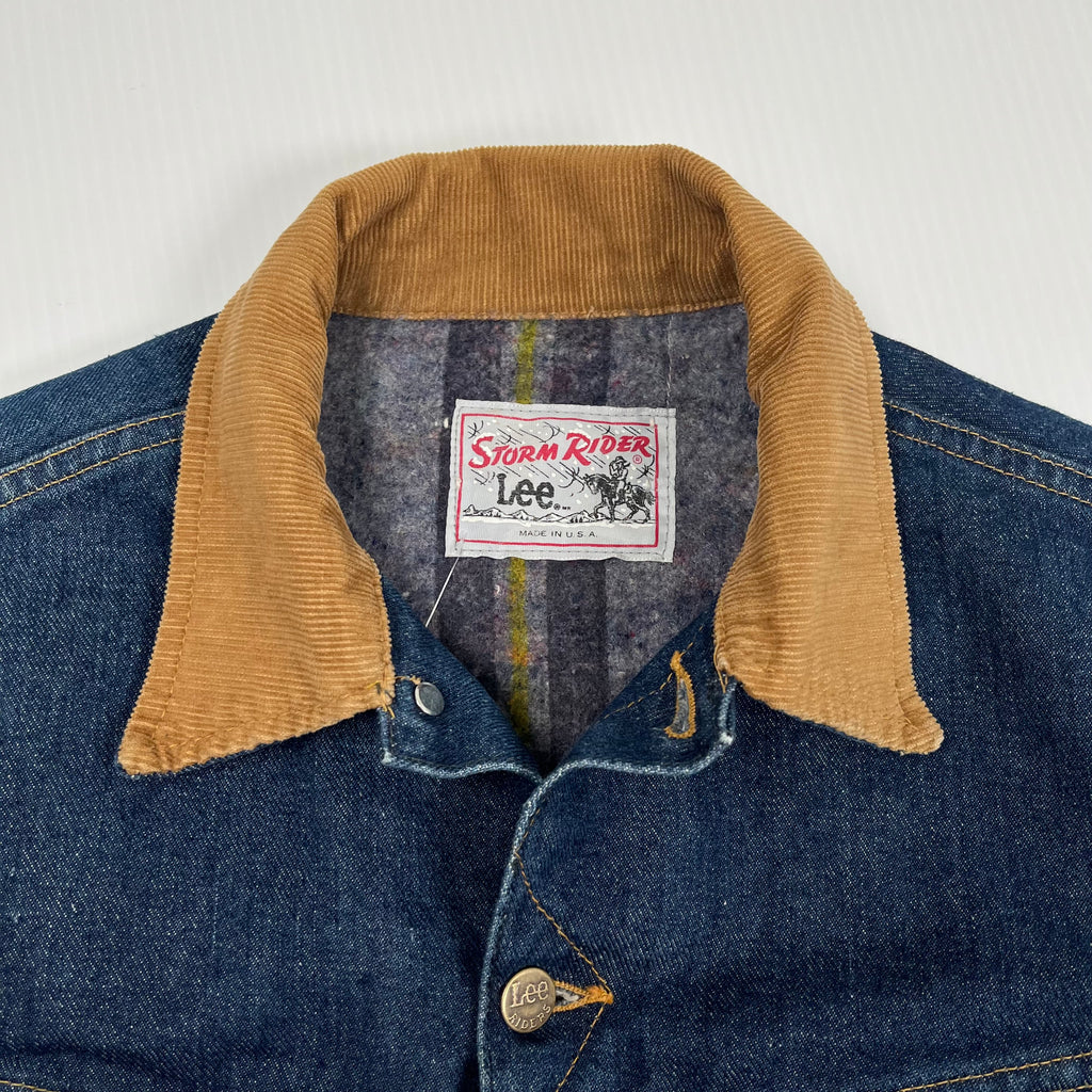 1980's Lee Storm Rider Dark Wash Denim Jacket M
