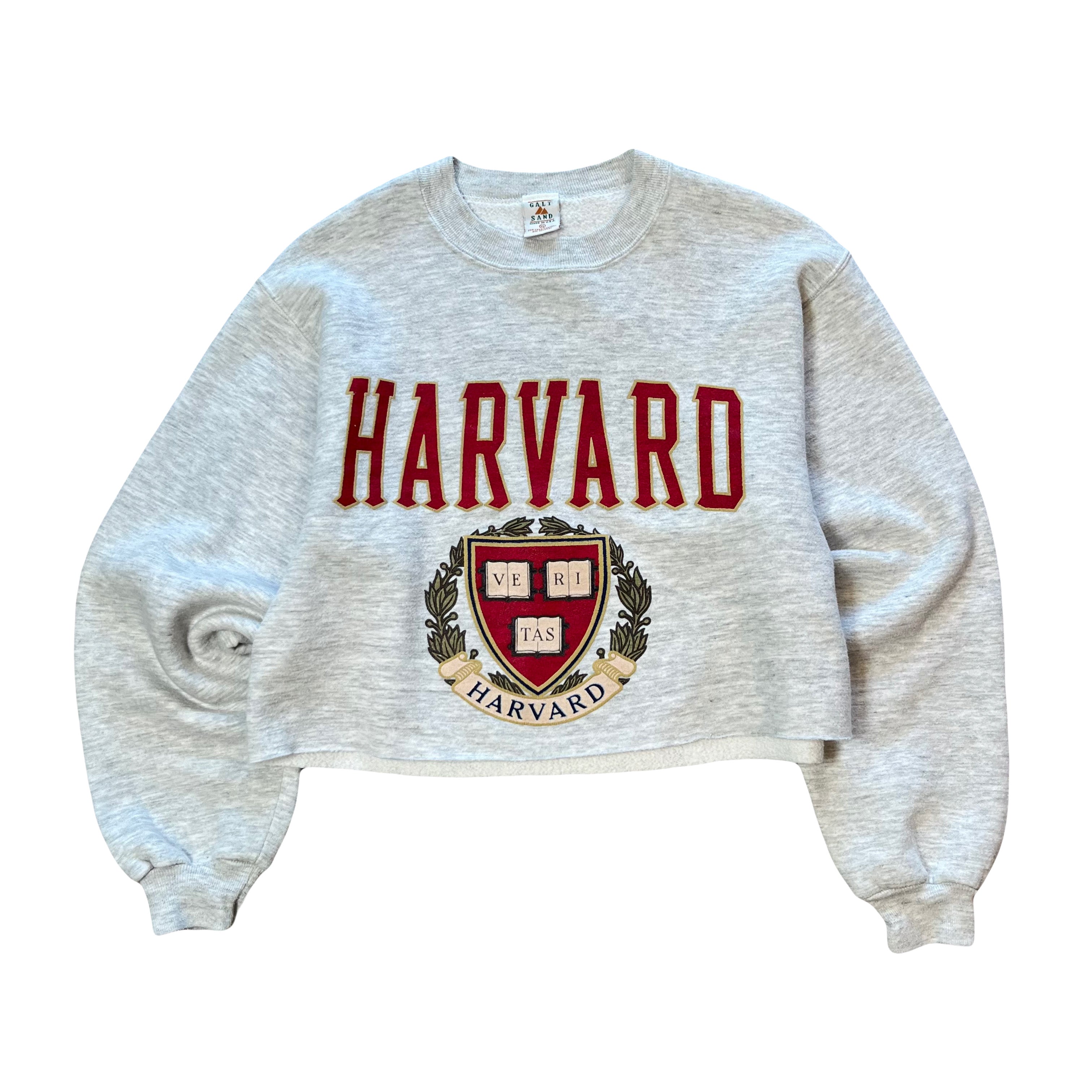 Vintage Harvard University Cropped Crewneck XL