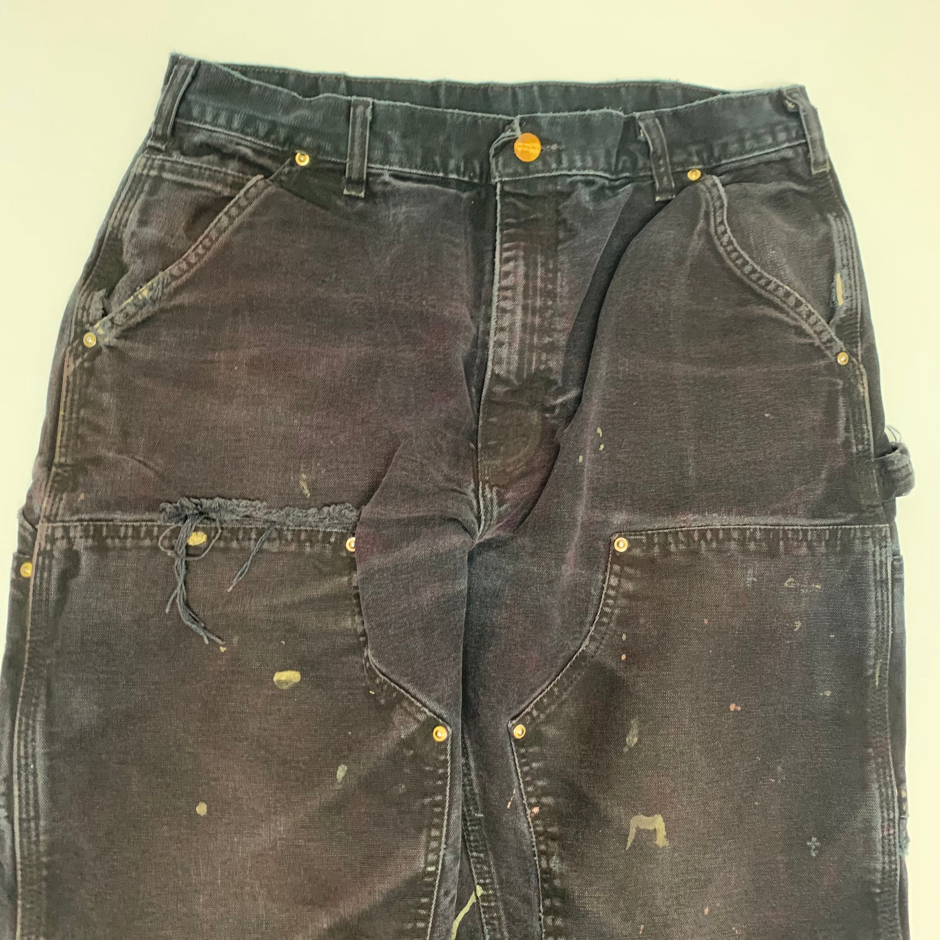 Carhartt Black Double Knee Denim 34x32 1213