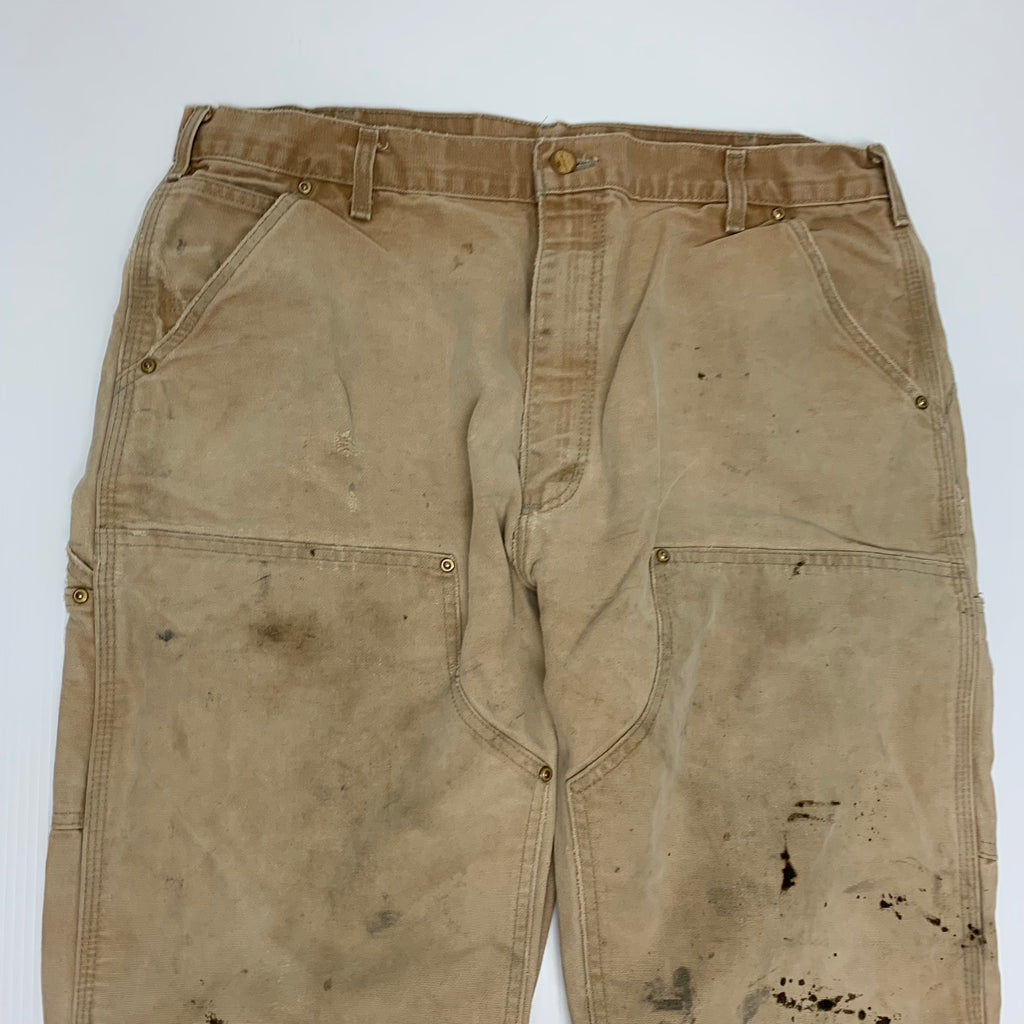 Carhartt Tan Double Knee Denim 38x34 1202