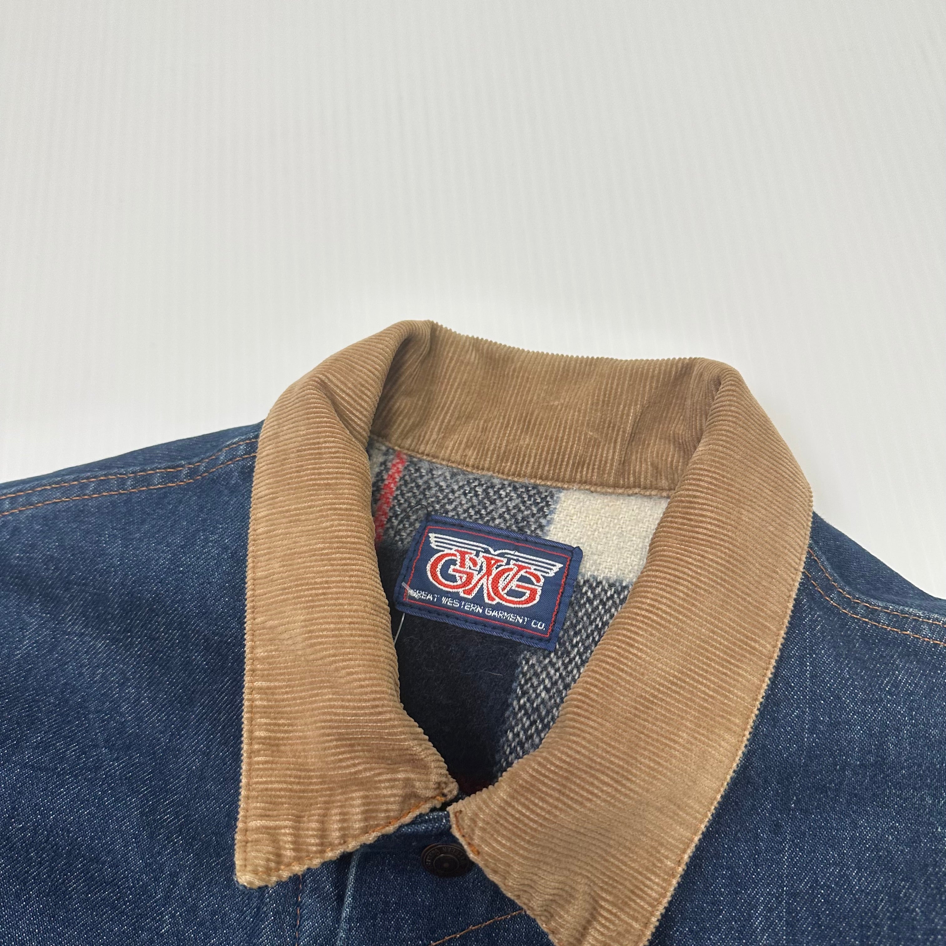 Vintage GWG Blanket Lined Denim Jacket XL