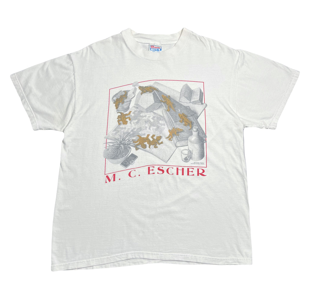 90s M.C. Escher Reptiles Tee L