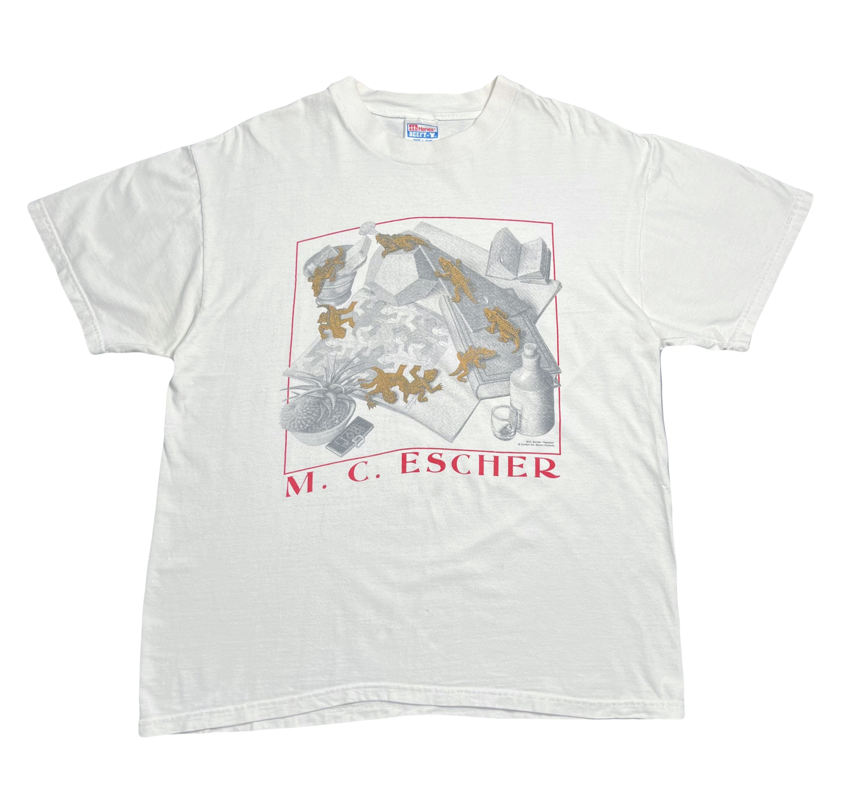 90s M.C. Escher Reptiles Tee L