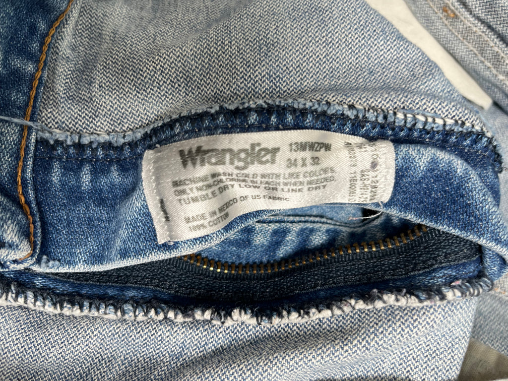 Vintage Wrangler Painted Light Wash Denim 34