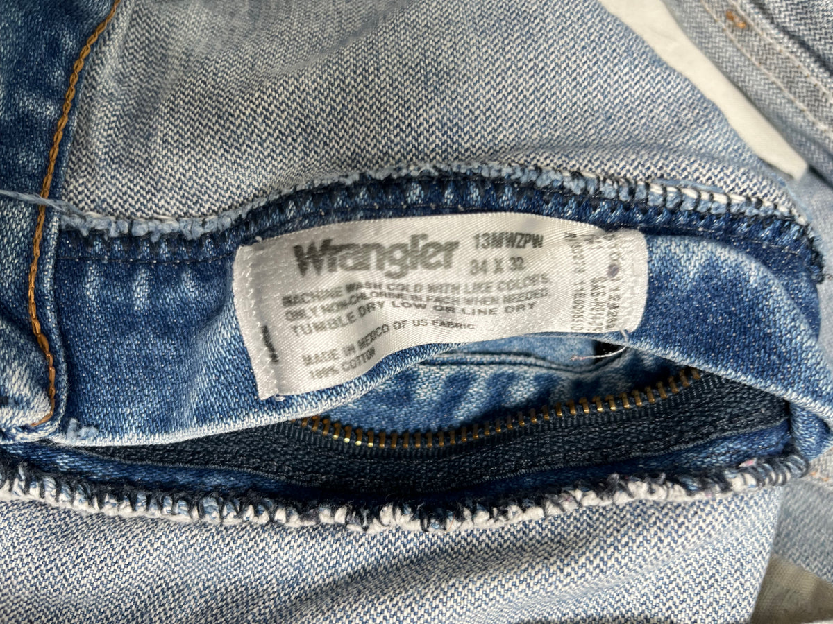 Vintage Wrangler Painted Light Wash Denim 34