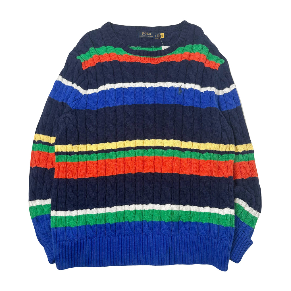 Polo Ralph Lauren Striped Multicolor Knit Sweater L