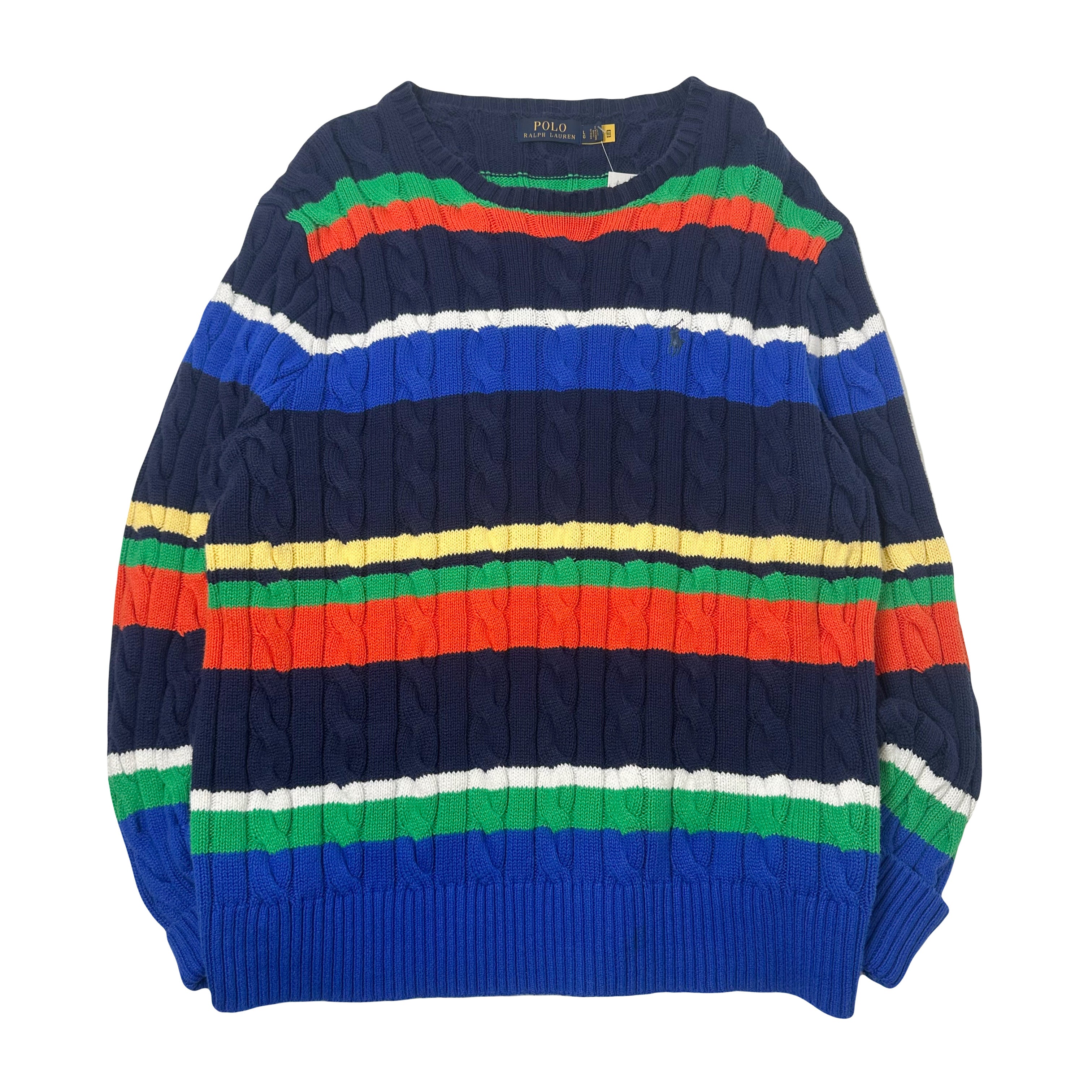 Polo Ralph Lauren Striped Multicolor Knit Sweater L