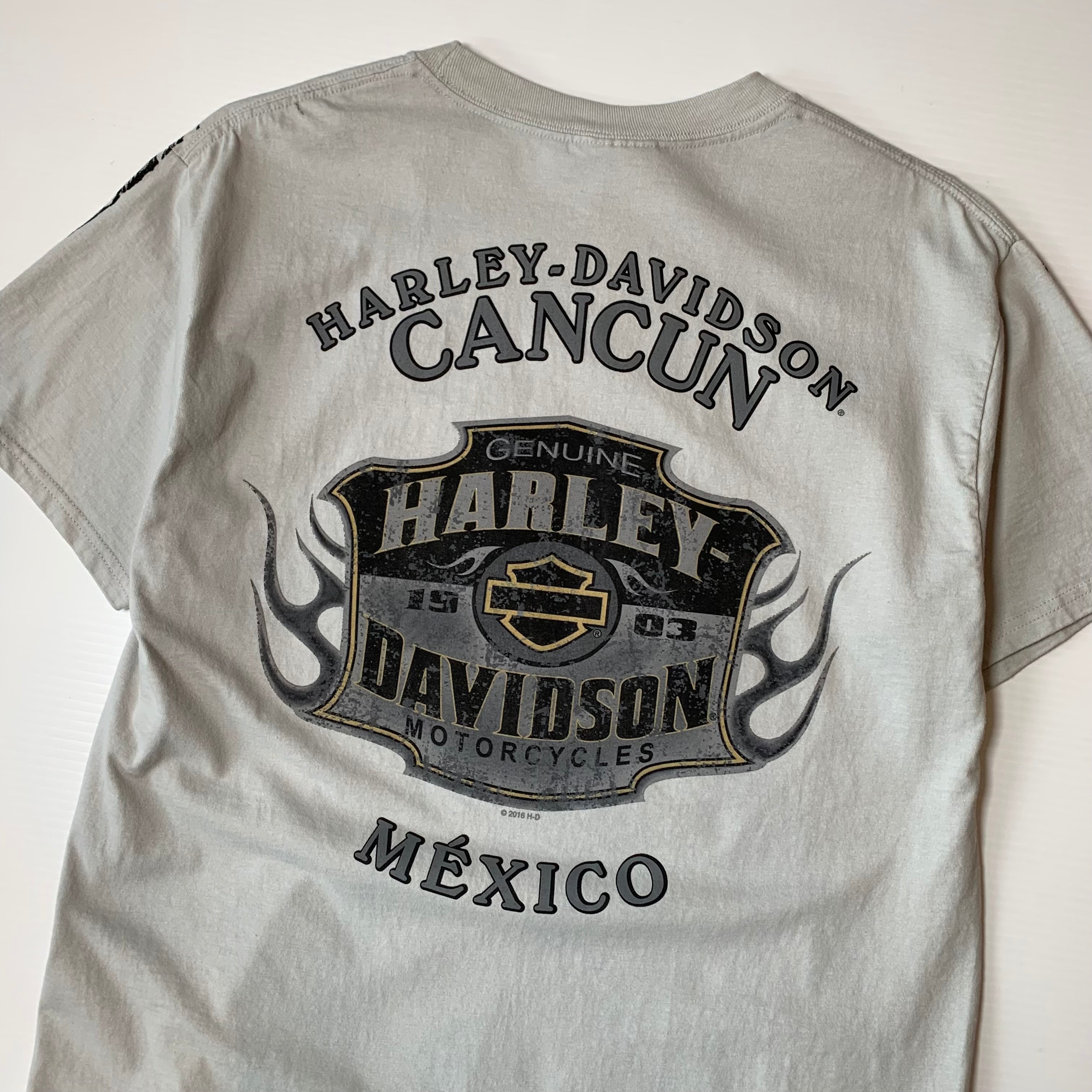 Harley Davidson Eagle AOP Cancun Mexico Tee M