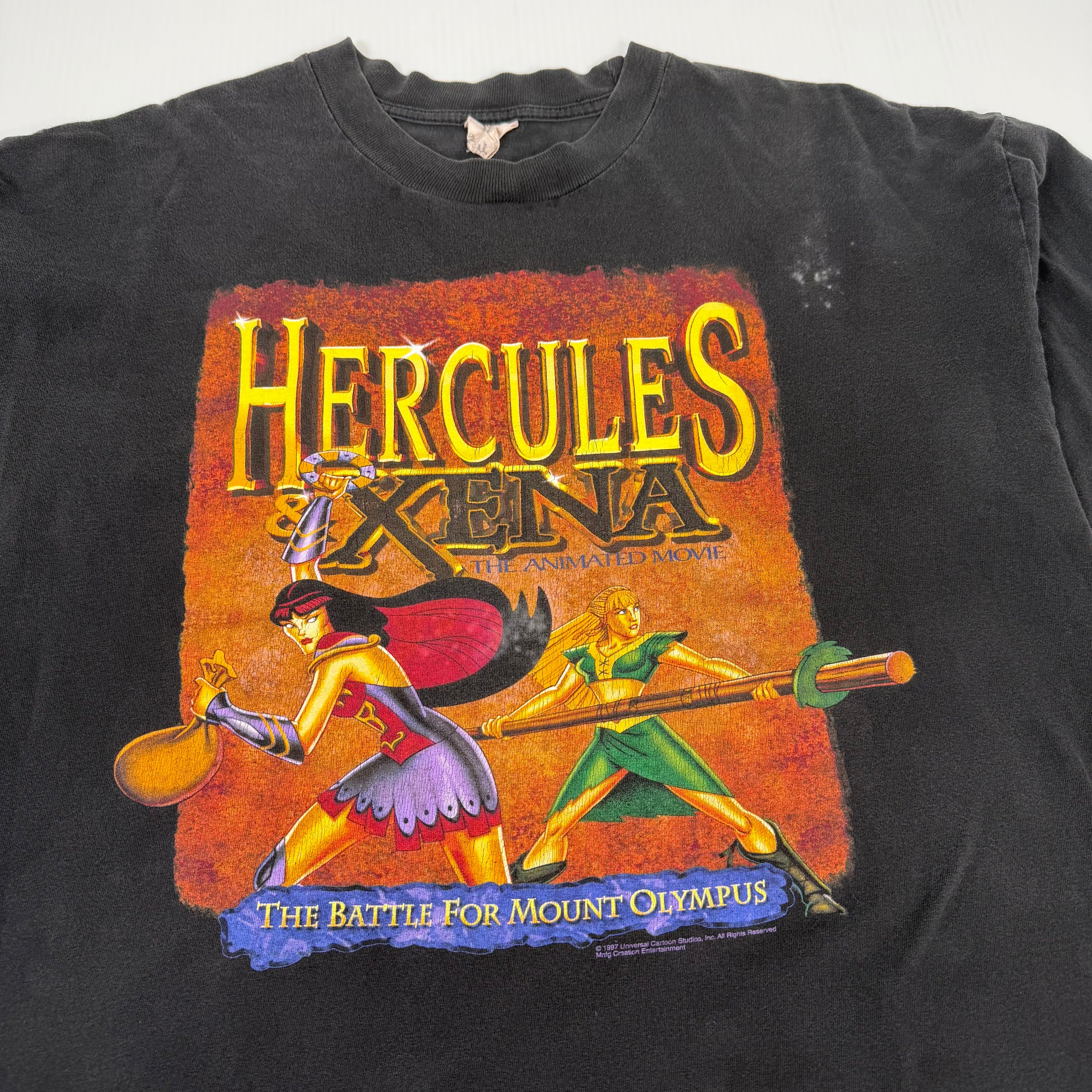 1997 Hercules Xena The Animated Movie Promo Tee XL