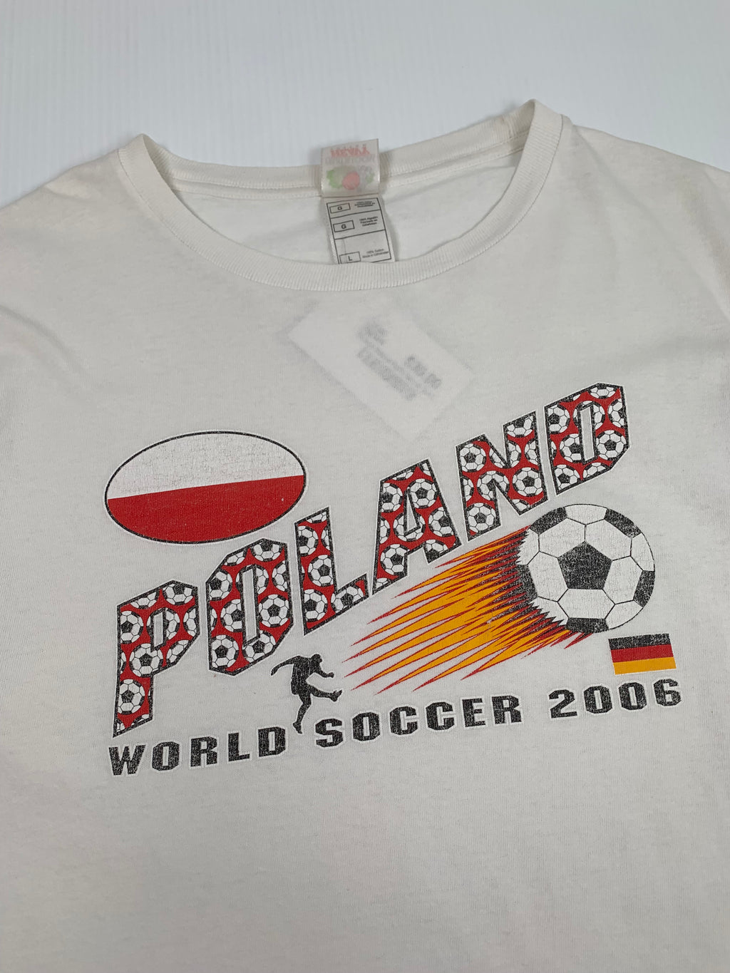 2006 Poland World Soccer Graphic Tee L