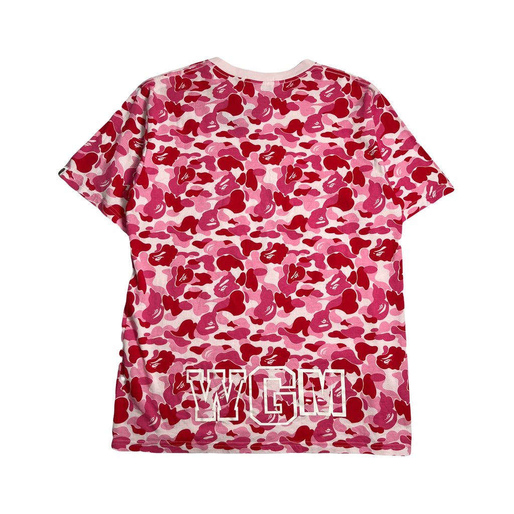A Bathing Ape Pink Camo Shark Tee L