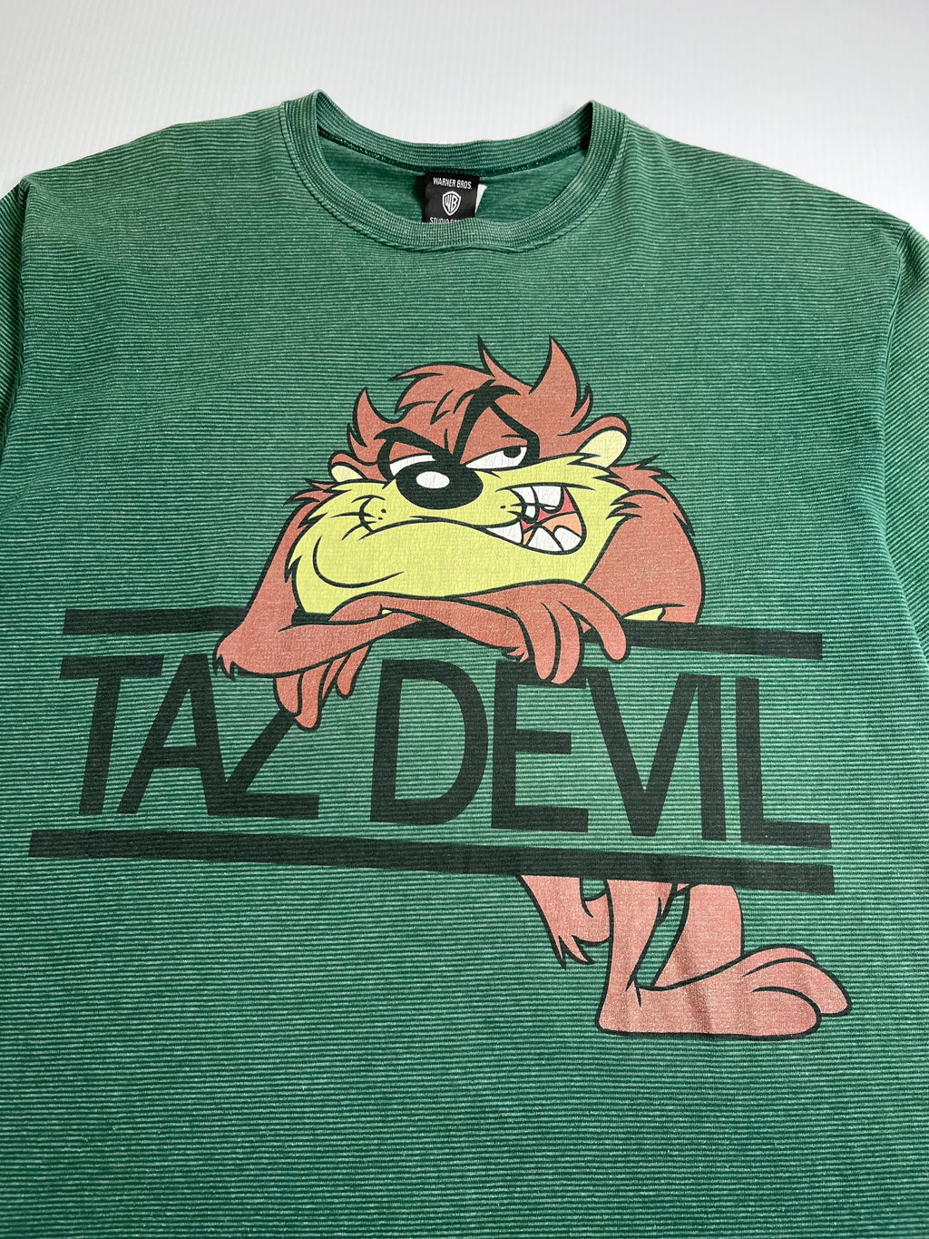 90s Warner Bros. Taz Devil Striped Tee XL