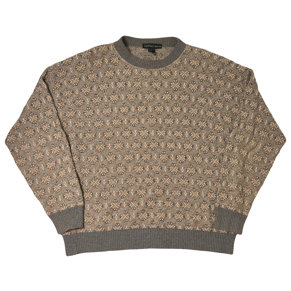 Vintage Geoffrey Beene Pattern Knit Sweater XL