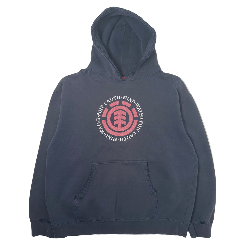 Y2K Element Skateboards Distressed Hoodie L