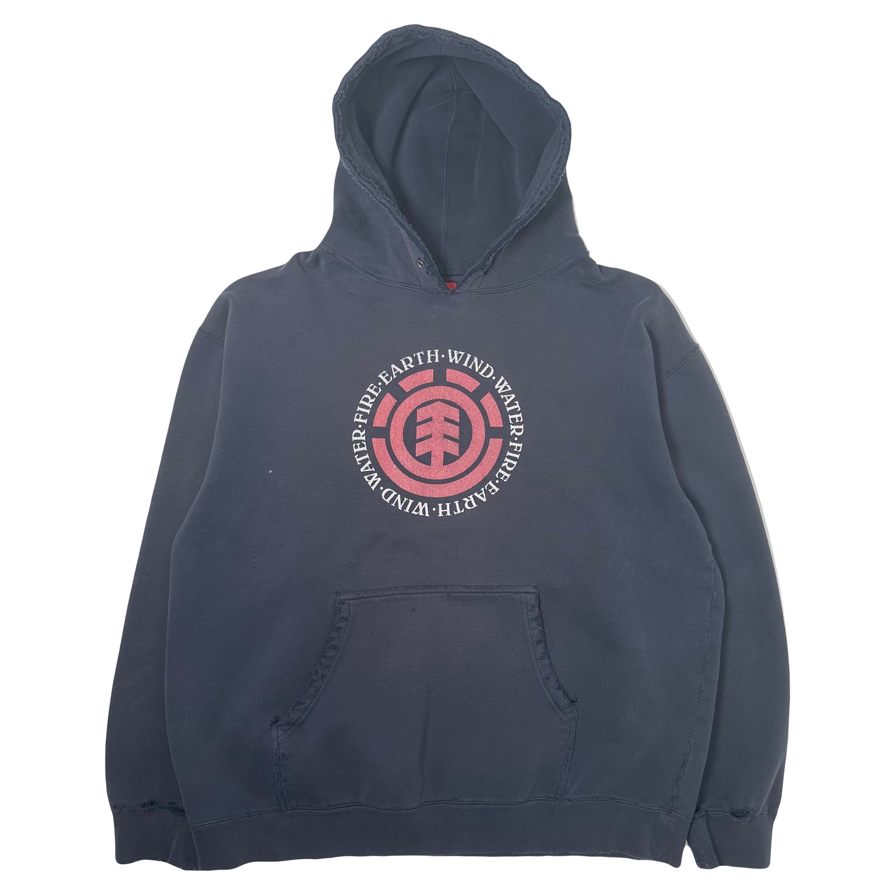 Y2K Element Skateboards Distressed Hoodie L