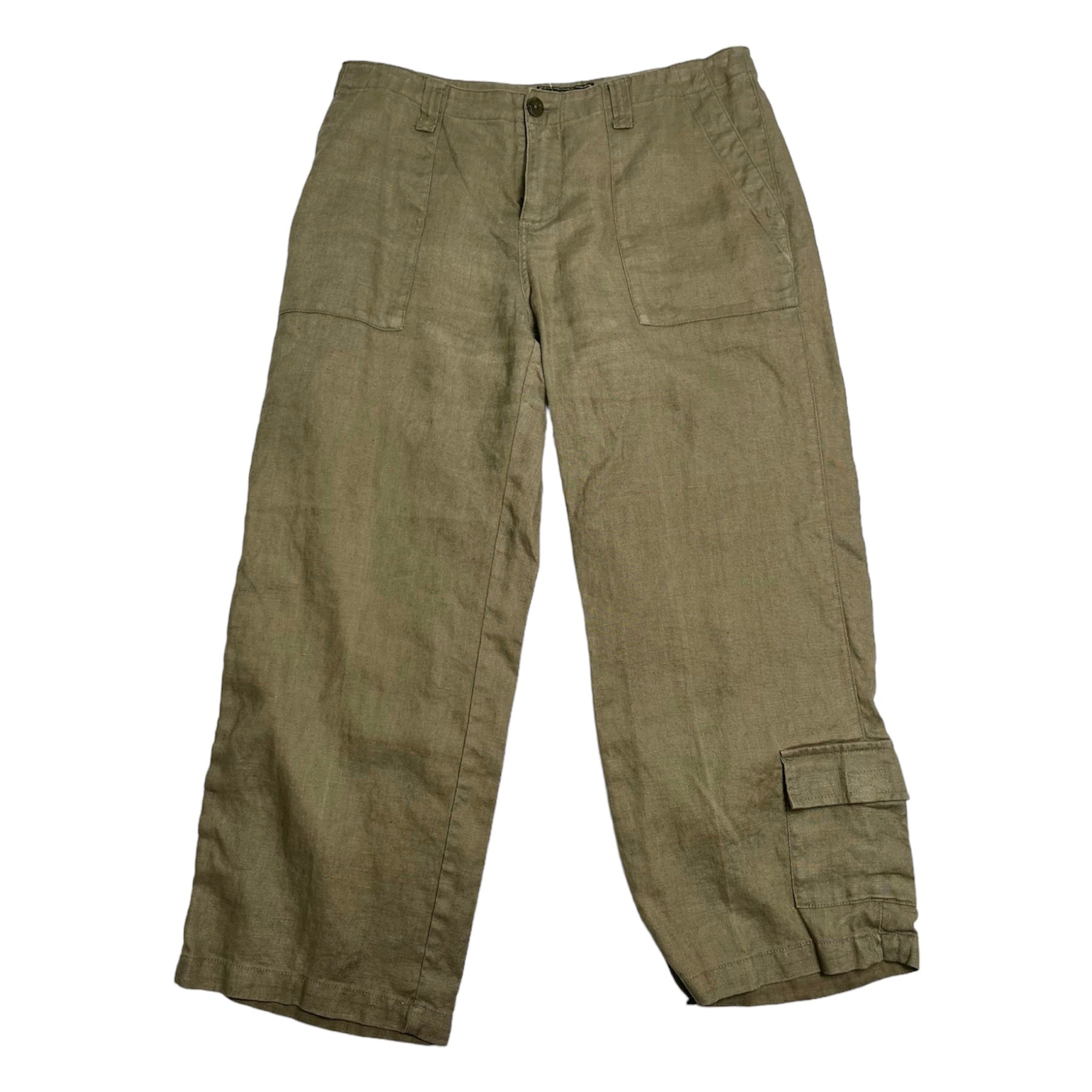 Eddie Bauer Linen Single Pocket Cargo Capris Women's 6