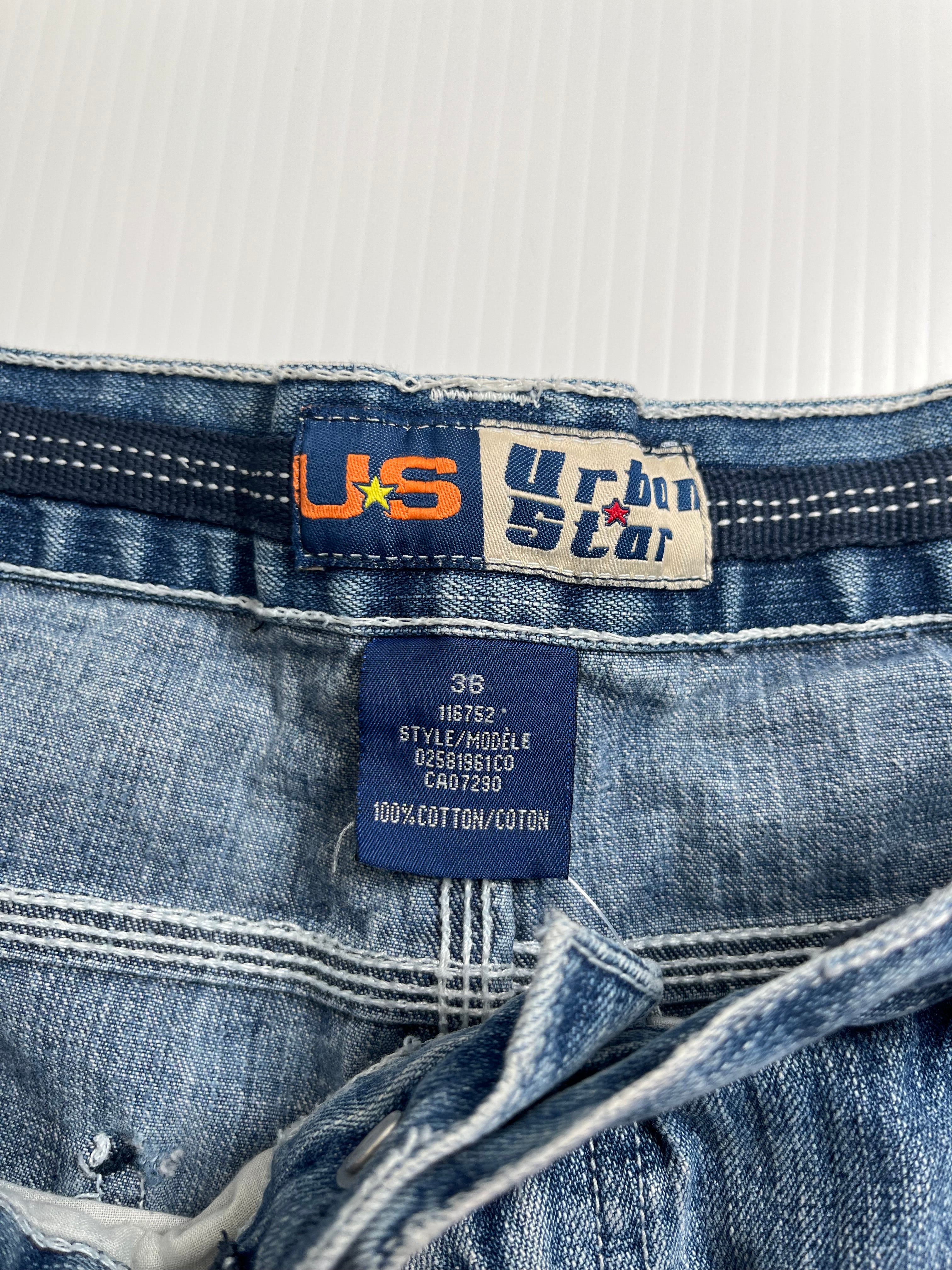 Vintage Urban Star Baggy Denim Shorts 36