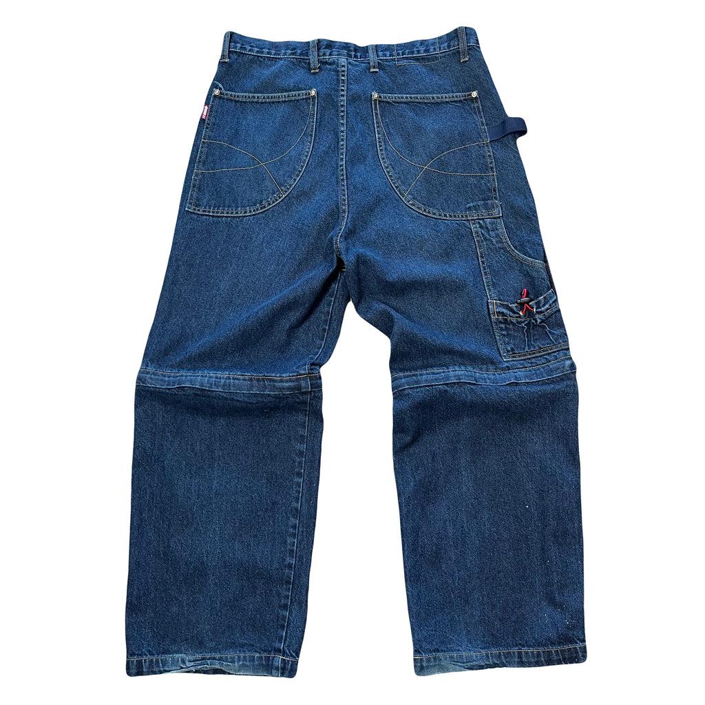 Y2K APCO Baggy Convertible Dark Wash Denim 34