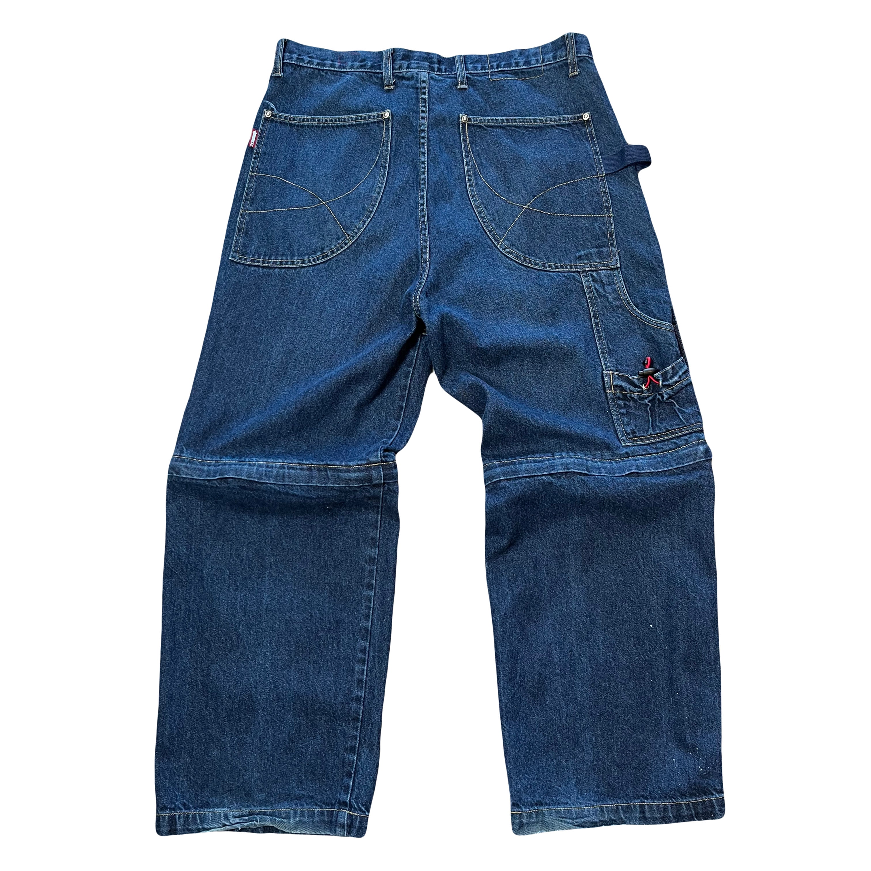 Y2K APCO Baggy Convertible Dark Wash Denim 34