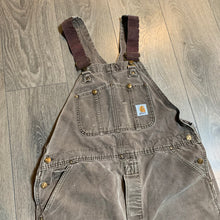 Load image into Gallery viewer, Vintage Faded Brown Carhartt Overalls 38x30
