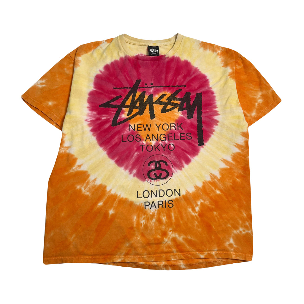 Stussy Cities Tie Dye Tee L