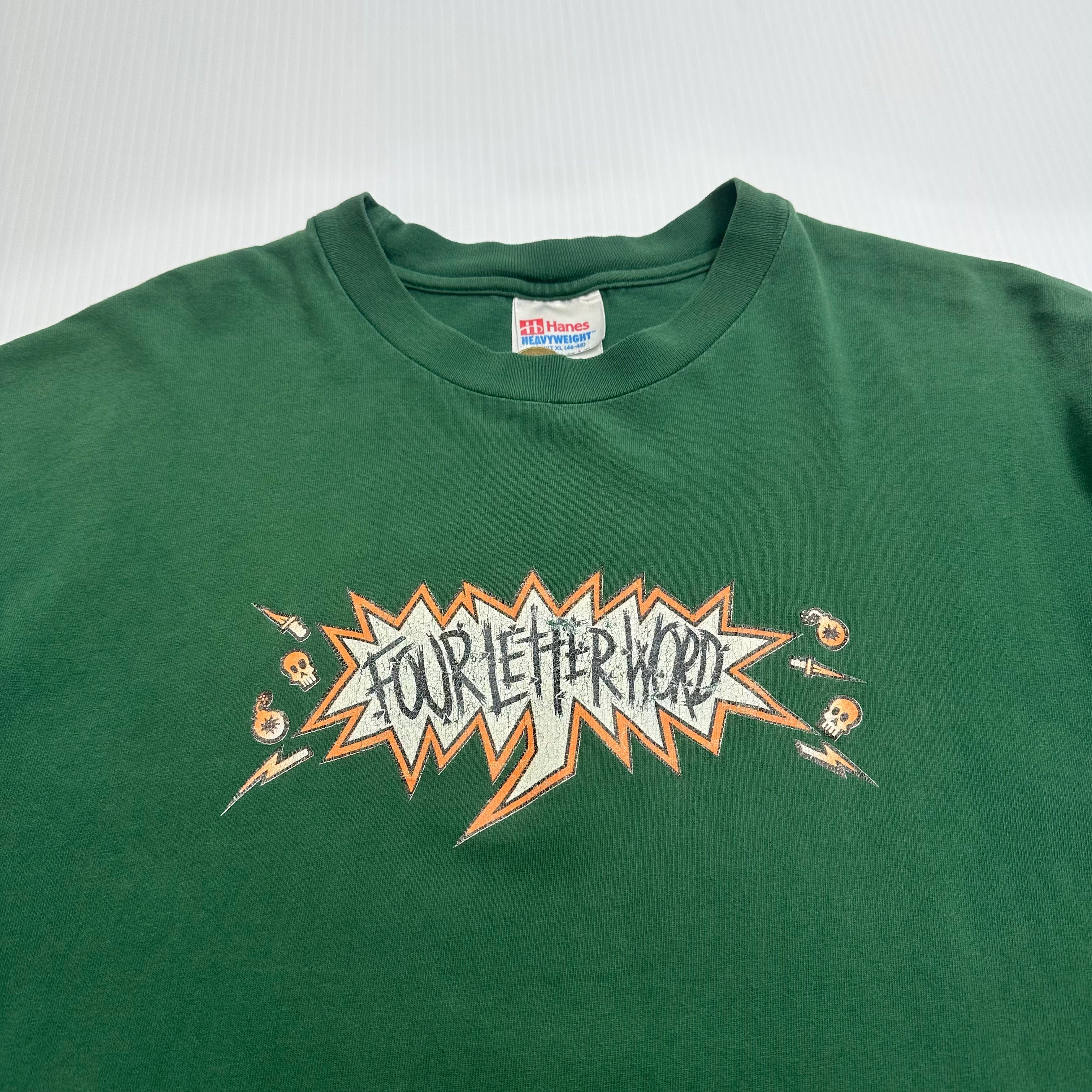 Vintage Four Letter Word Jean Paul Sartre Graphic Tee XL