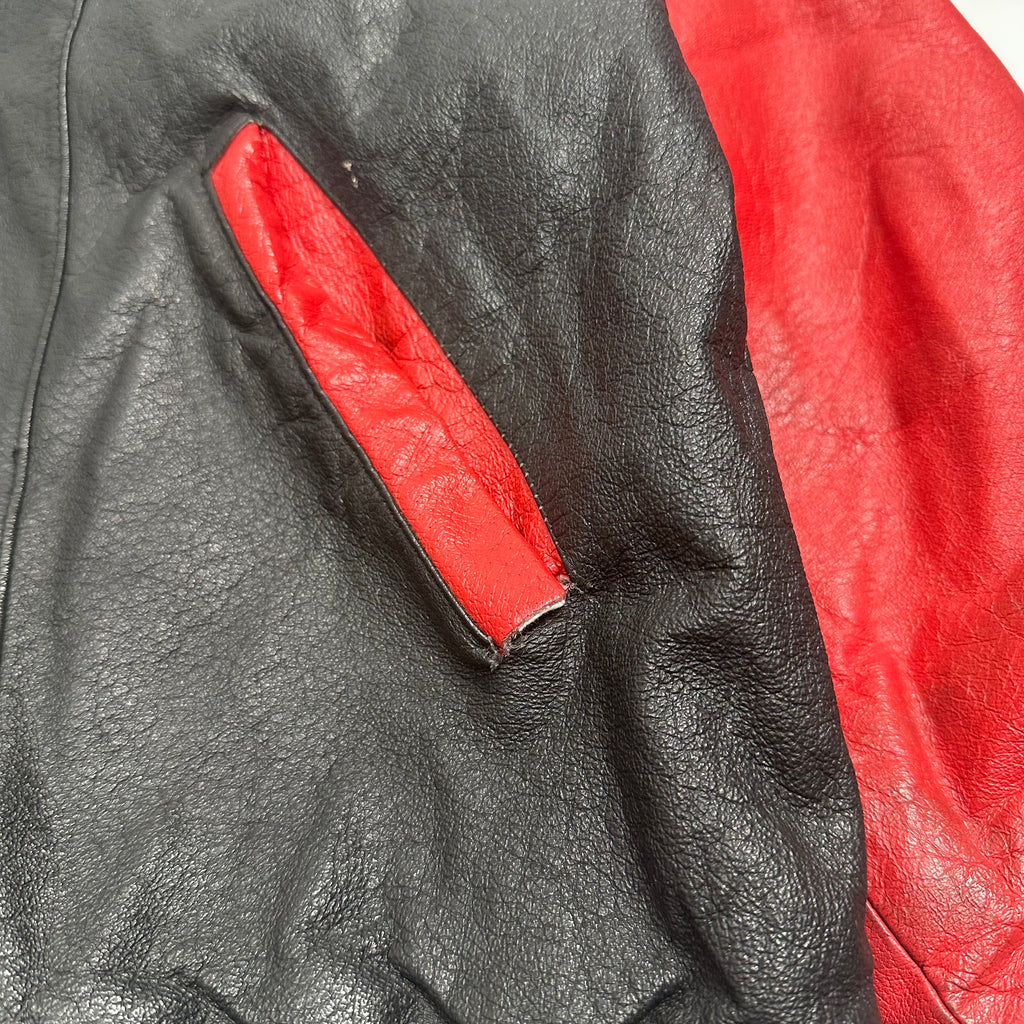 Vintage Chicago Basketball Leather Jacket XL