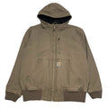 Light Brown Hooded Carhartt Jacket L