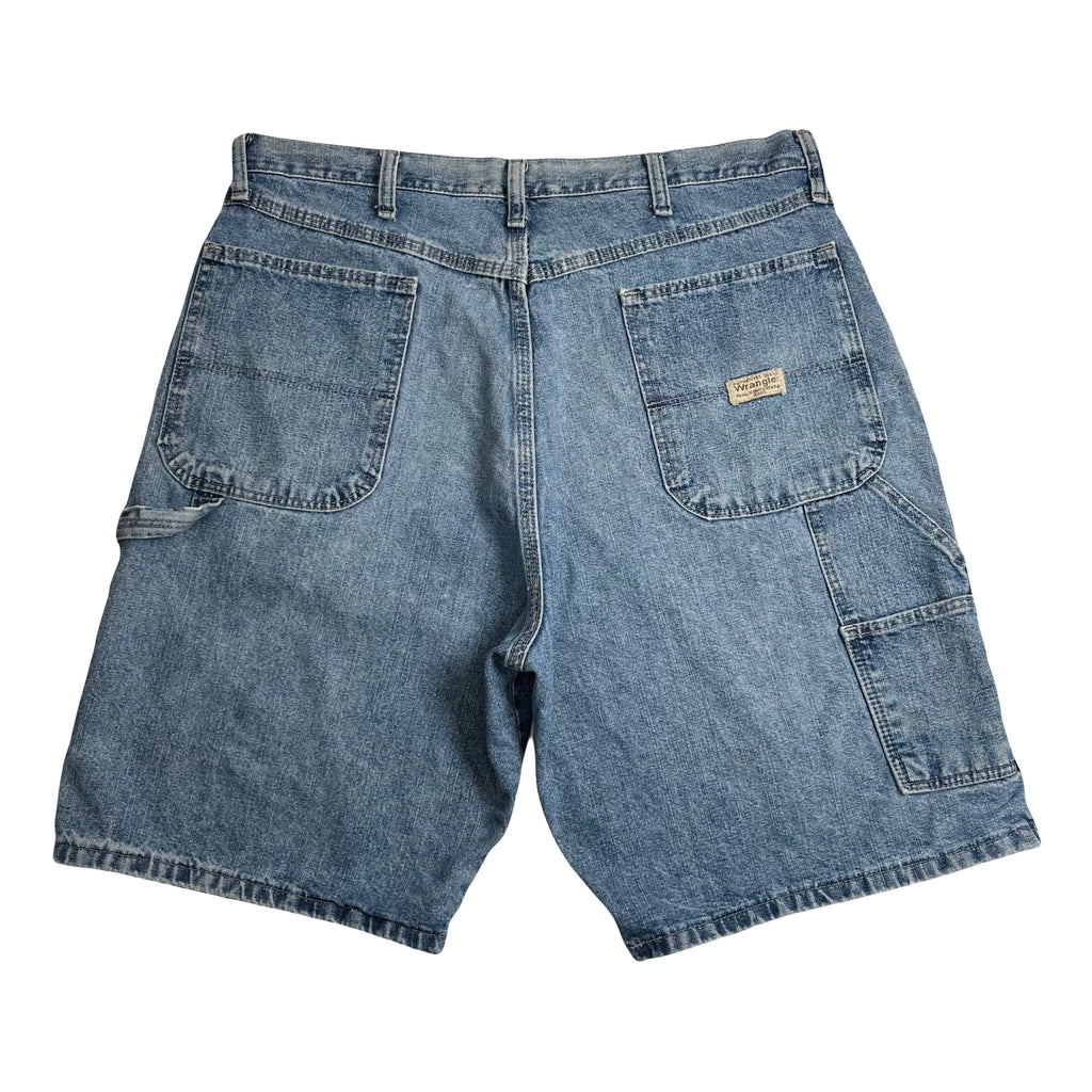 Wrangler Carpenter Medium Wash Denim Shorts 36