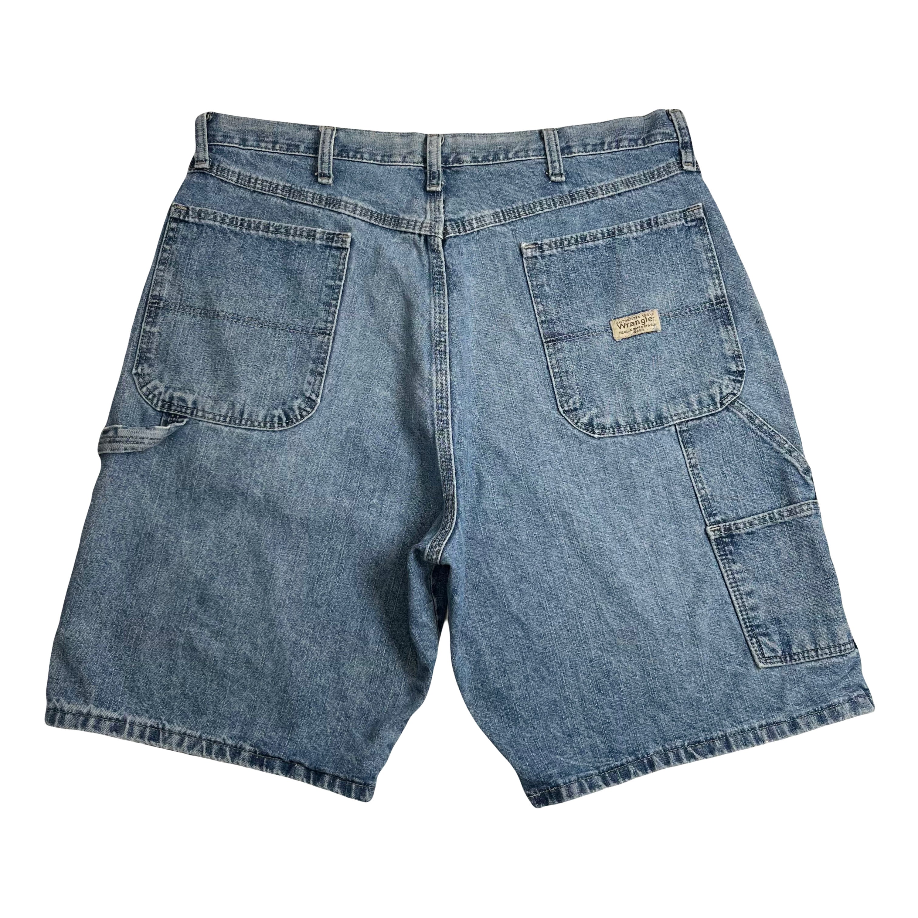 Wrangler Carpenter Medium Wash Denim Shorts 36