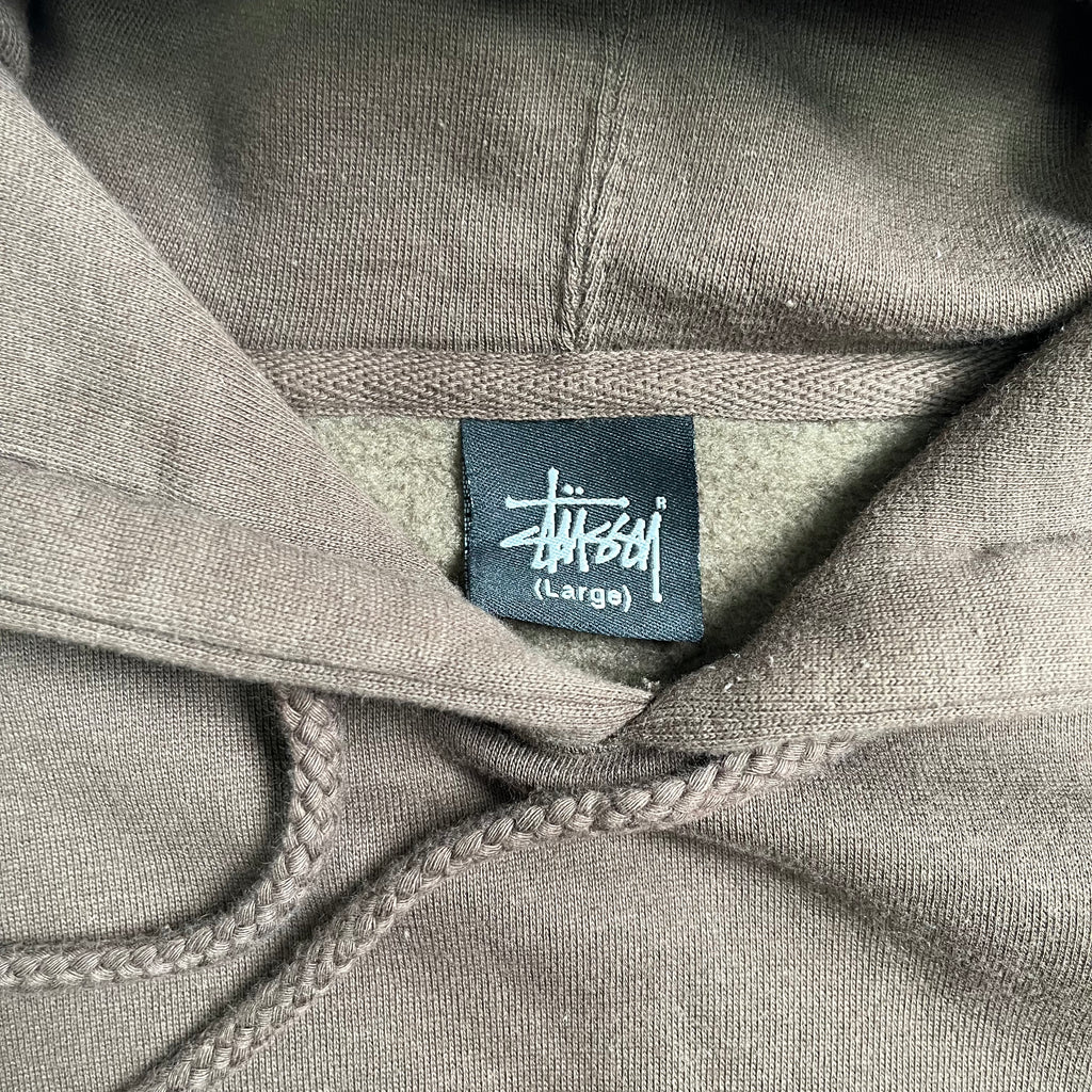 Stussy Patch Spellout Hoodie L