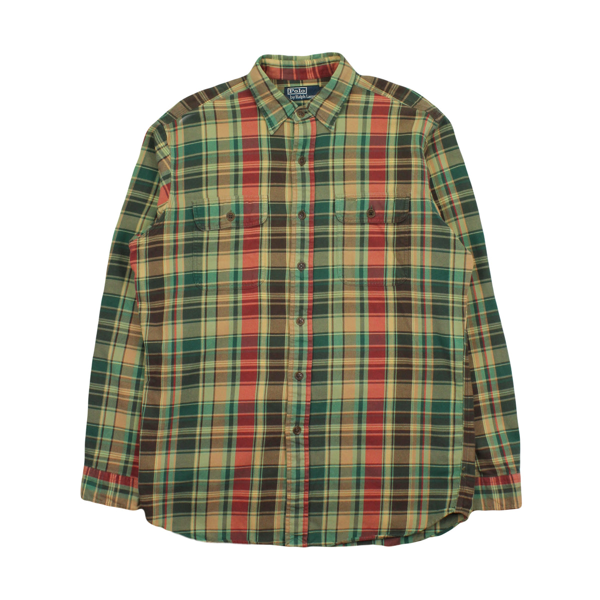 Vintage Polo Ralph Lauren Plaid Elbow Patch Shirt M