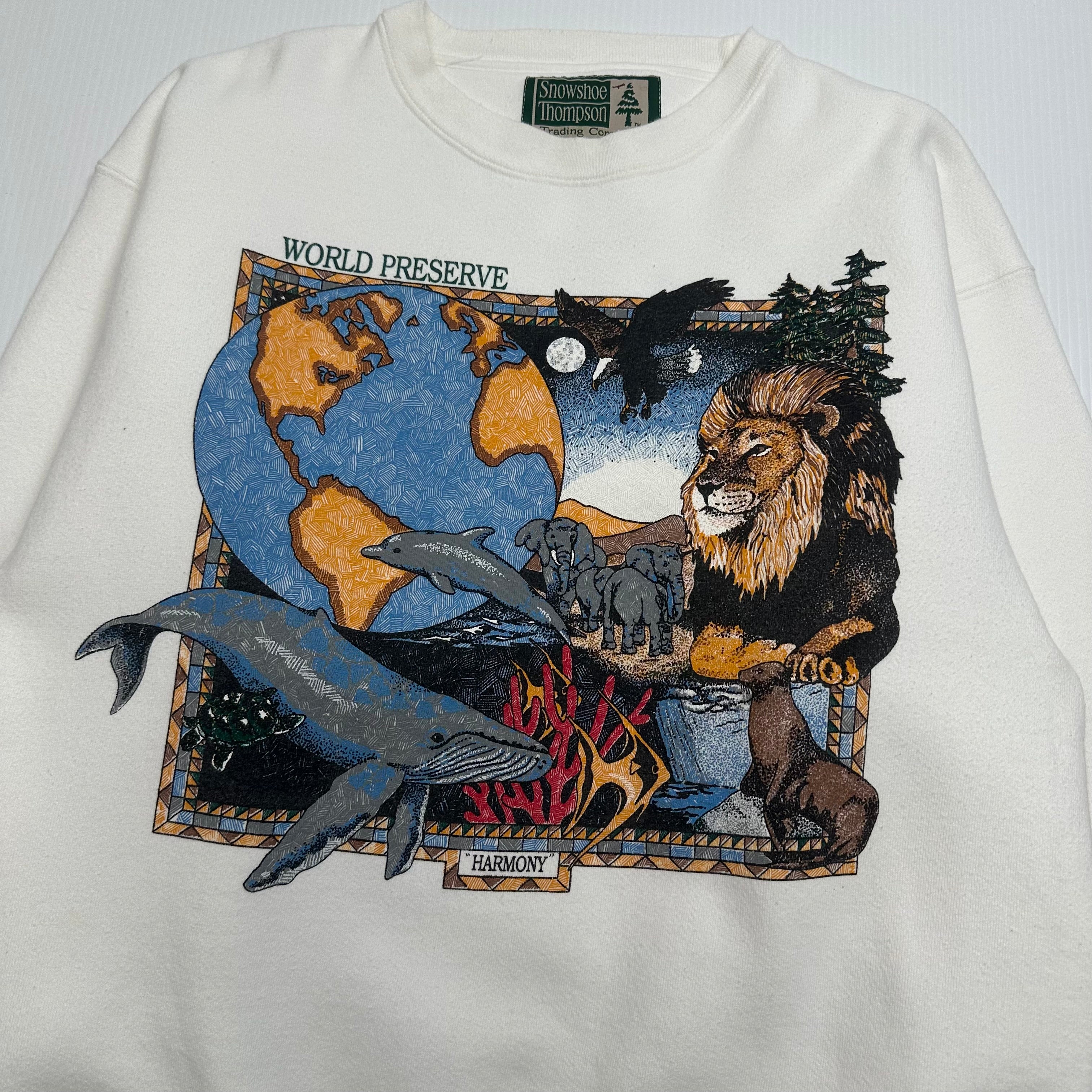 Vintage Harmony World Preserve Nature Crewneck L